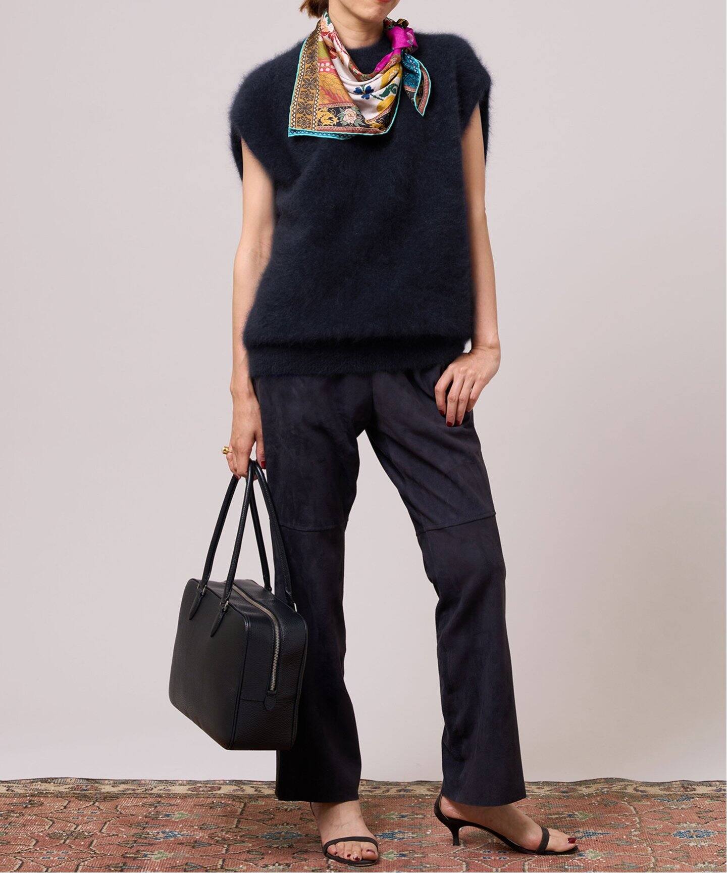 IENA LA BOUCLE ファーニットノースリーブプルオーバー（ニット  