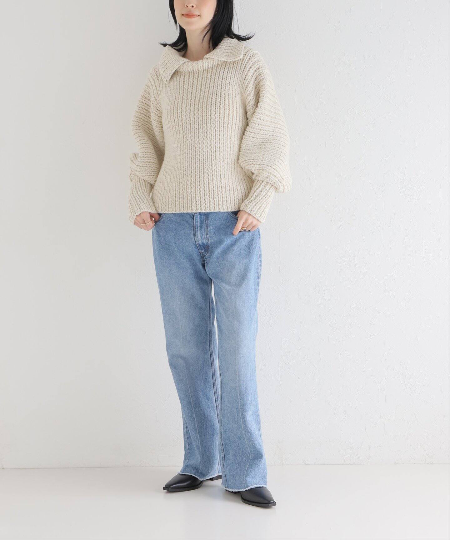 MAYDI /マイディ】CREW PLUS COLLAR ニット（ニット／セーター）｜IENA 