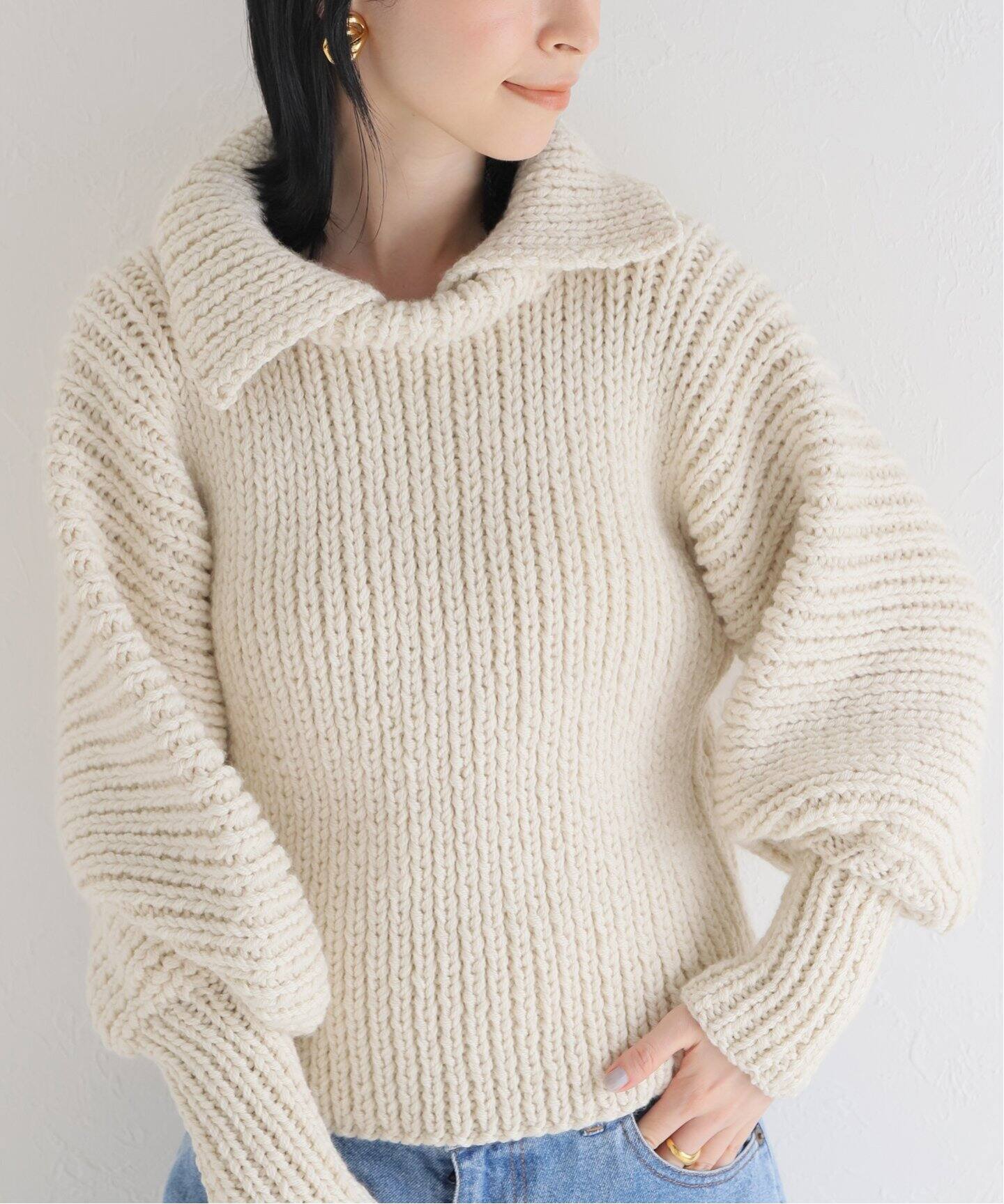 MAYDI /マイディ】CREW PLUS COLLAR ニット（ニット／セーター）｜IENA  