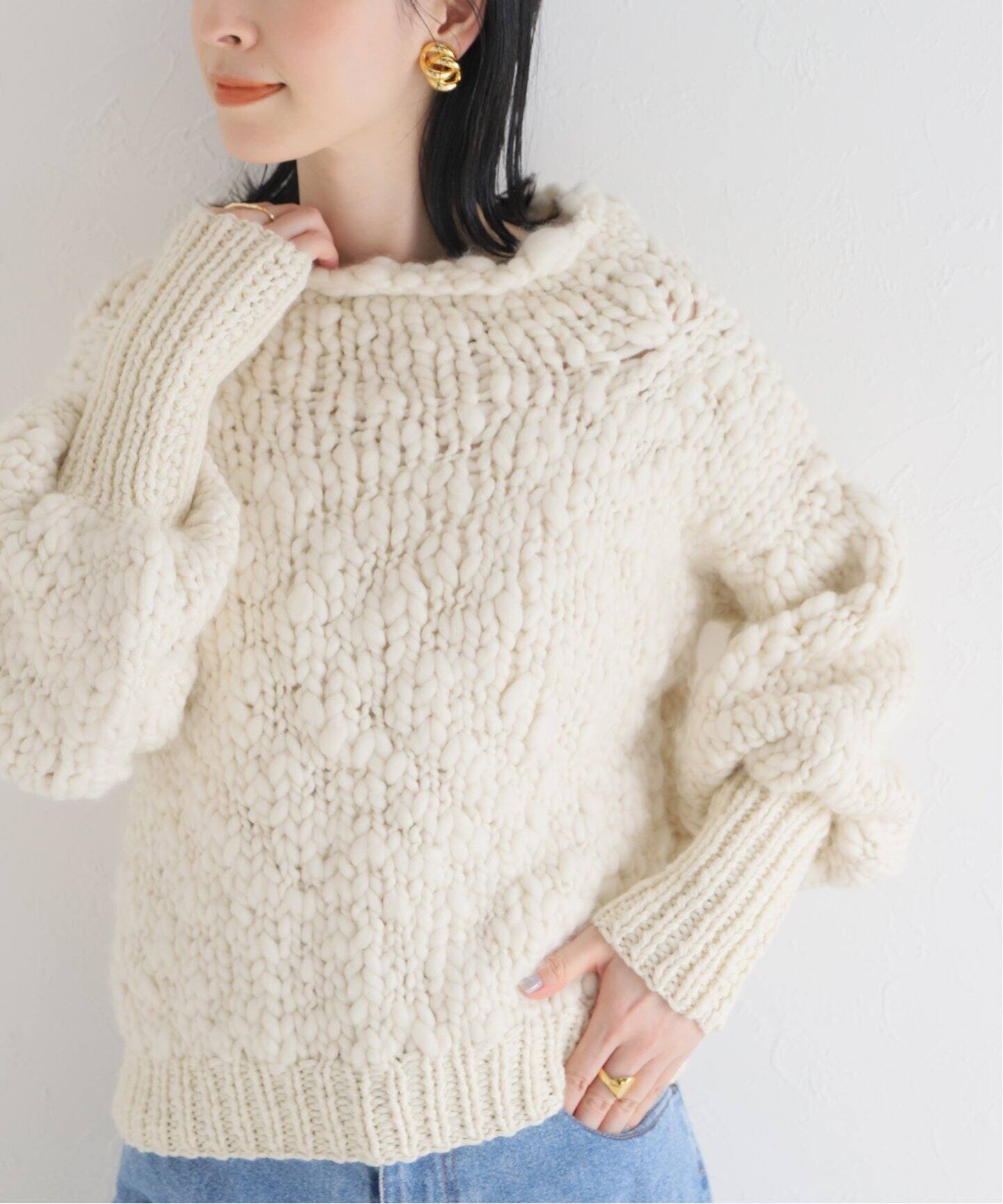 MAYDI /マイディ】ROLL NECK ハンドニット（ニット／セーター）｜IENA  