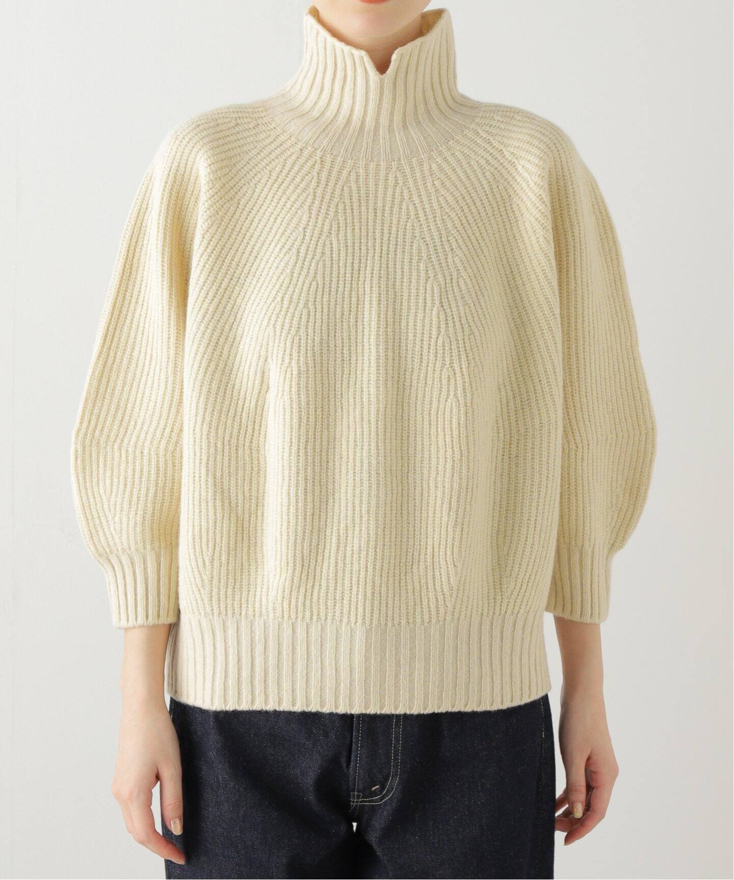 unfil/ アンフィル】superfine lambs wool ハイネックニット（ニット  