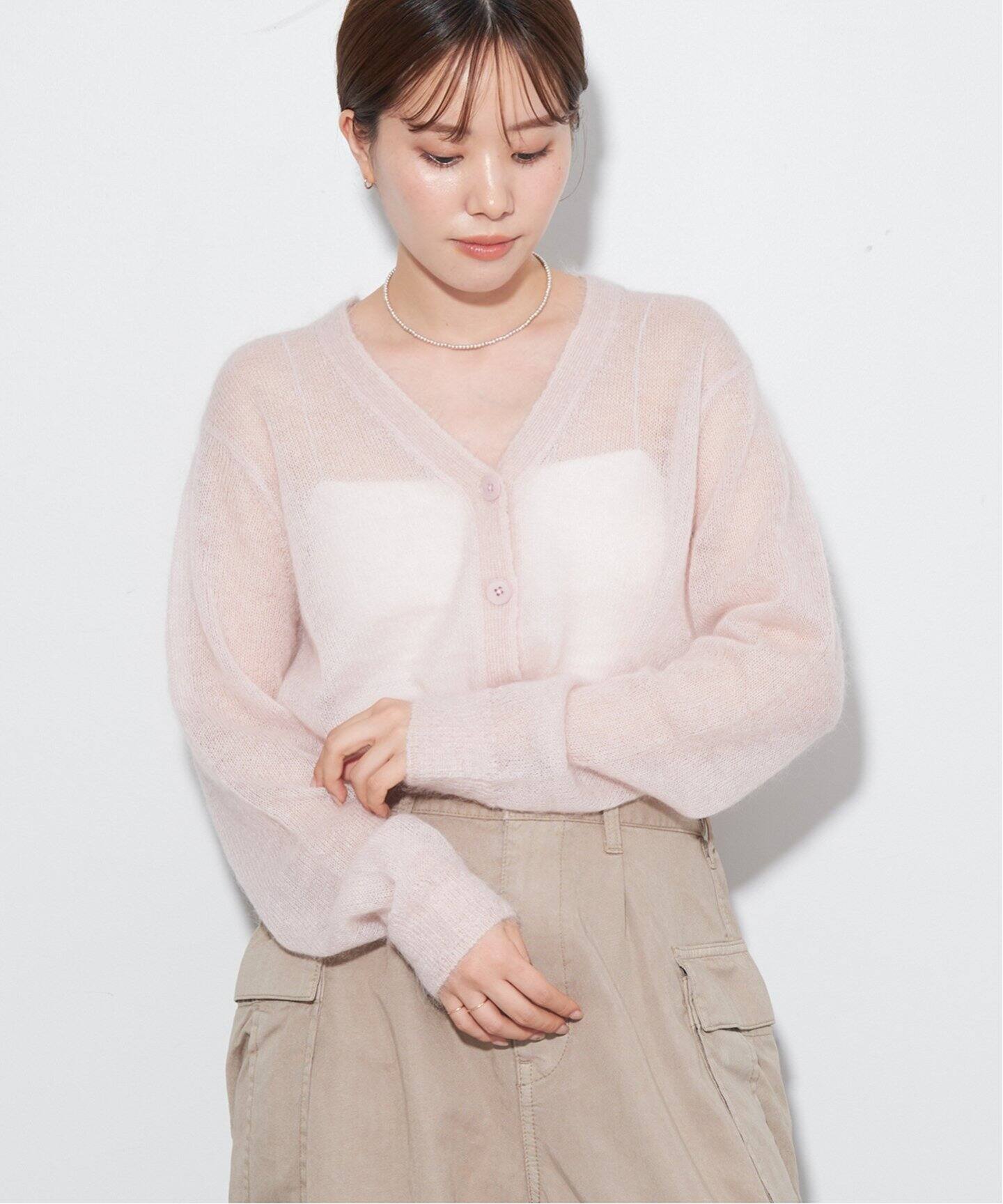 Mohair Sheer Knit カーディガン（カーディガン）｜Plage（プラージュ 
