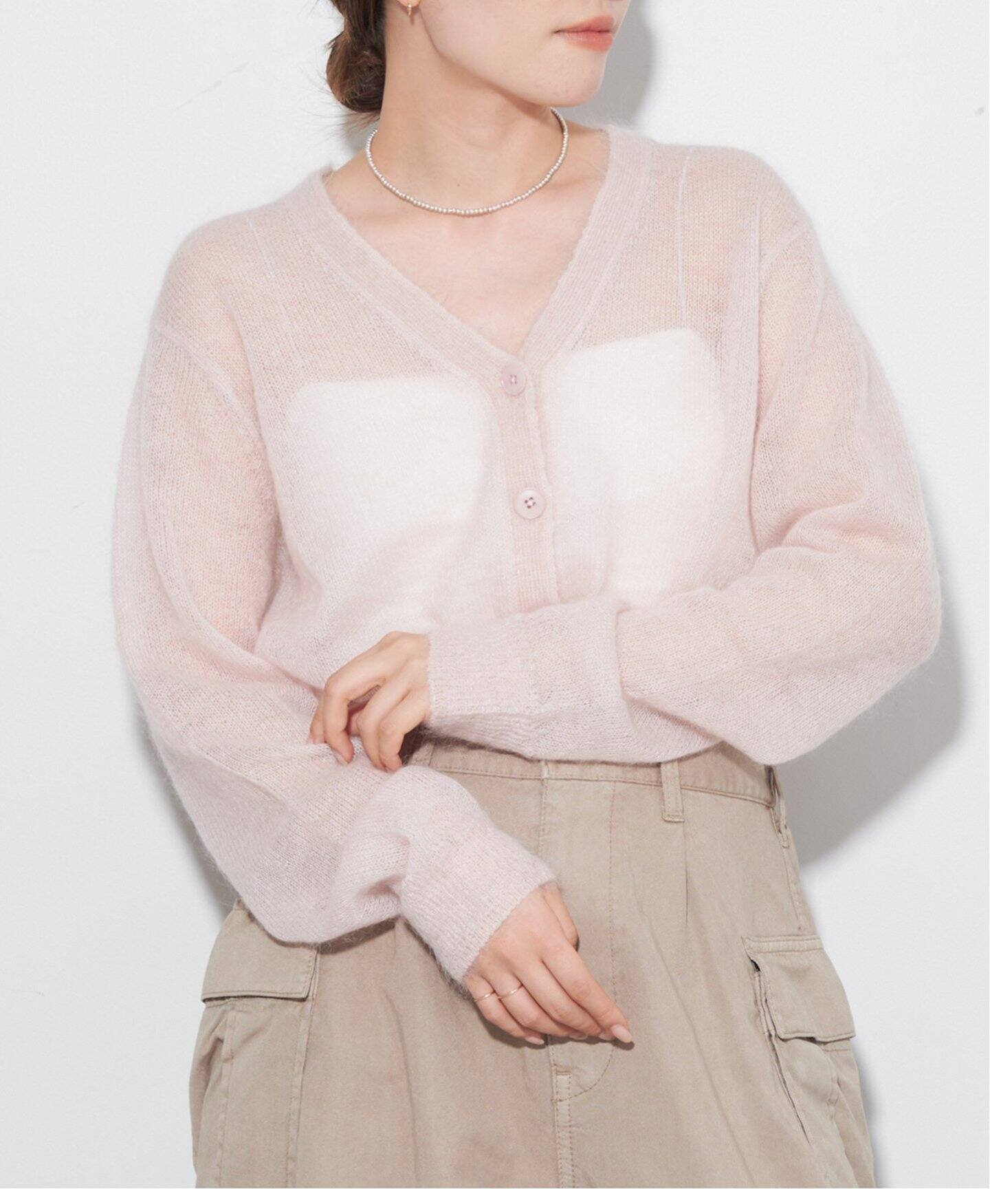 Mohair Sheer Knit カーディガン（カーディガン）｜Plage（プラージュ  