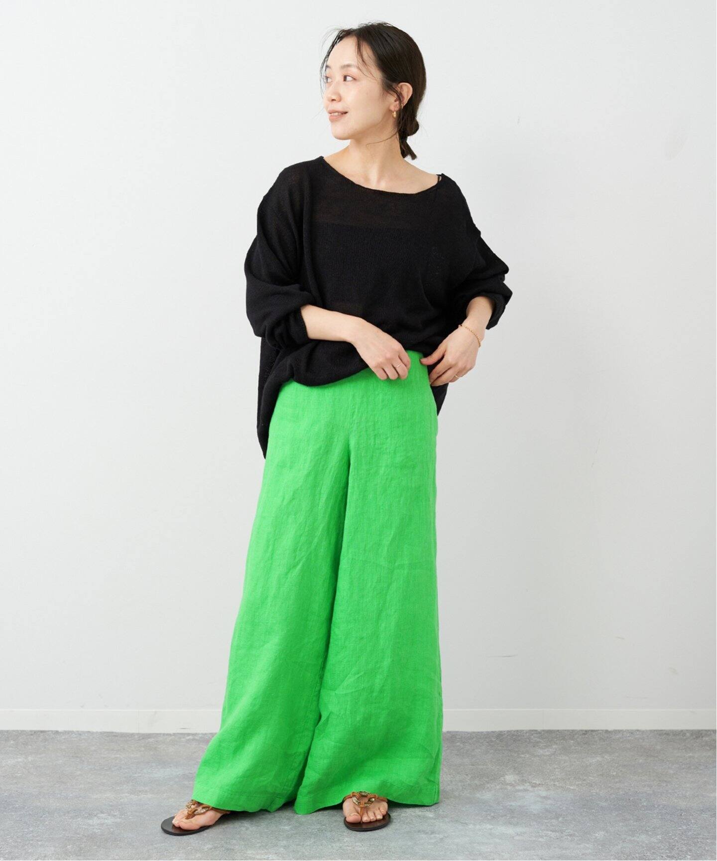 イタリア糸 Li/Co クループルオーバー（ニット／セーター）｜Plage  