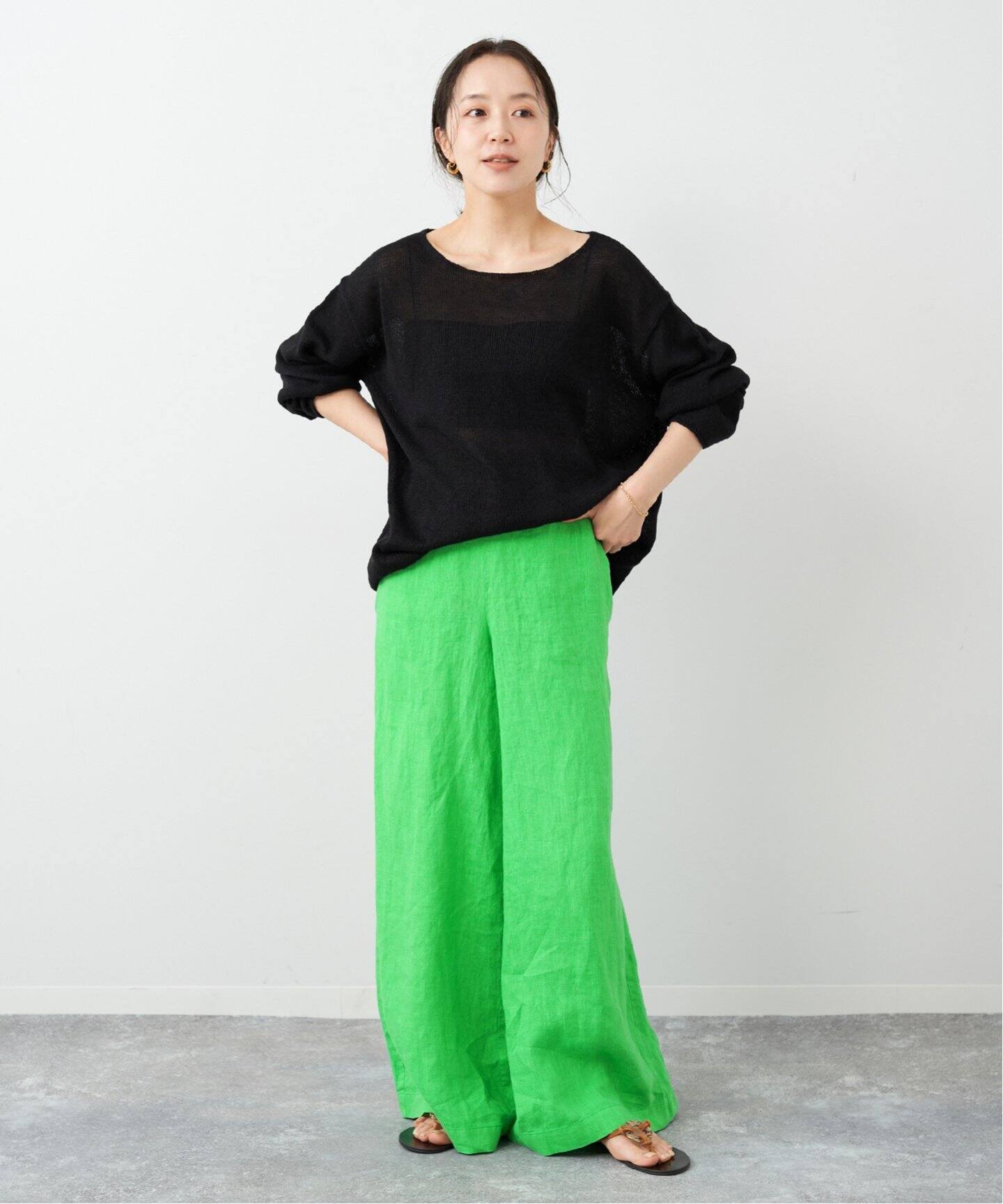 イタリア糸 Li/Co クループルオーバー（ニット／セーター）｜Plage  