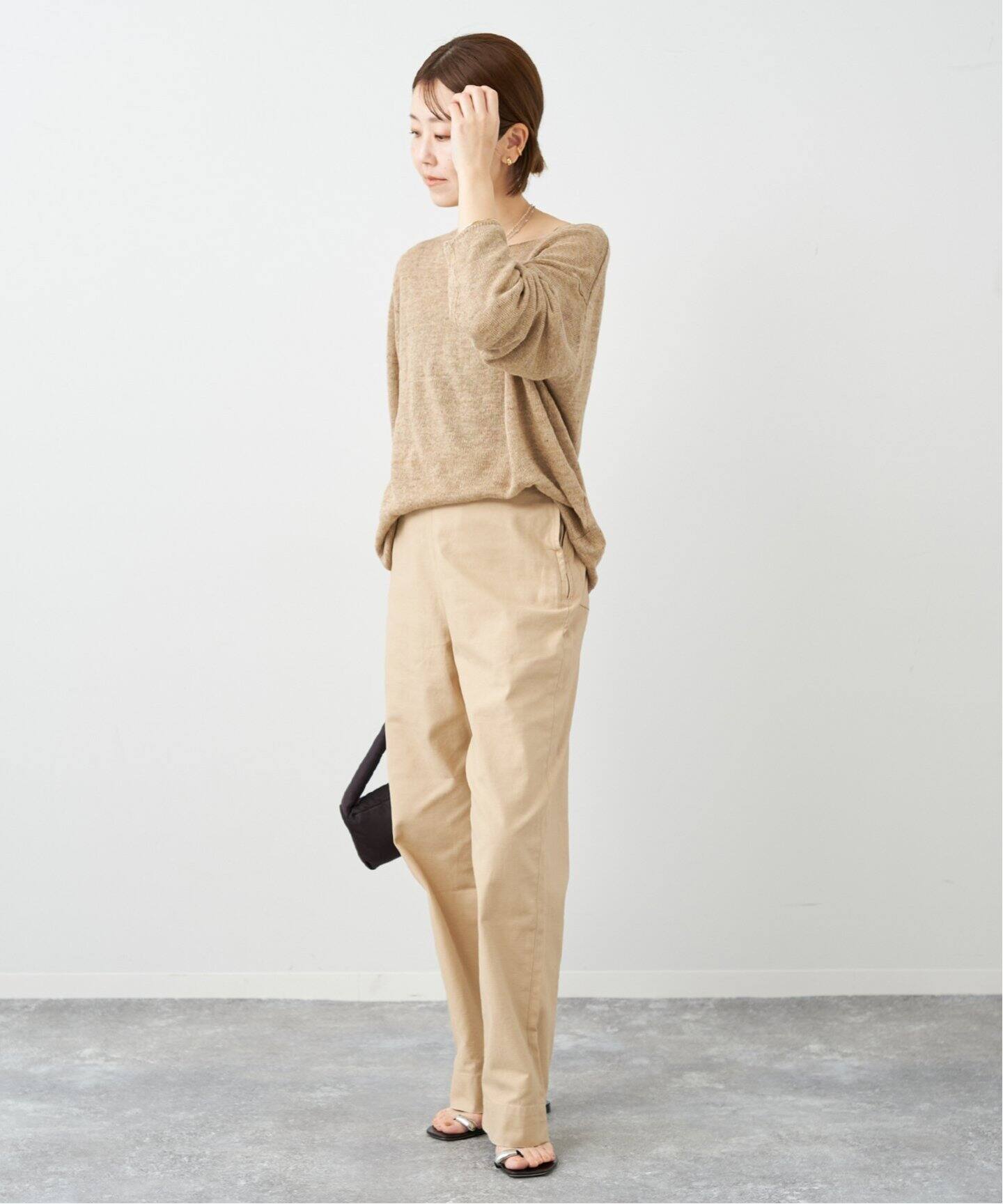 イタリア糸 Li/Co クループルオーバー（ニット／セーター）｜Plage  