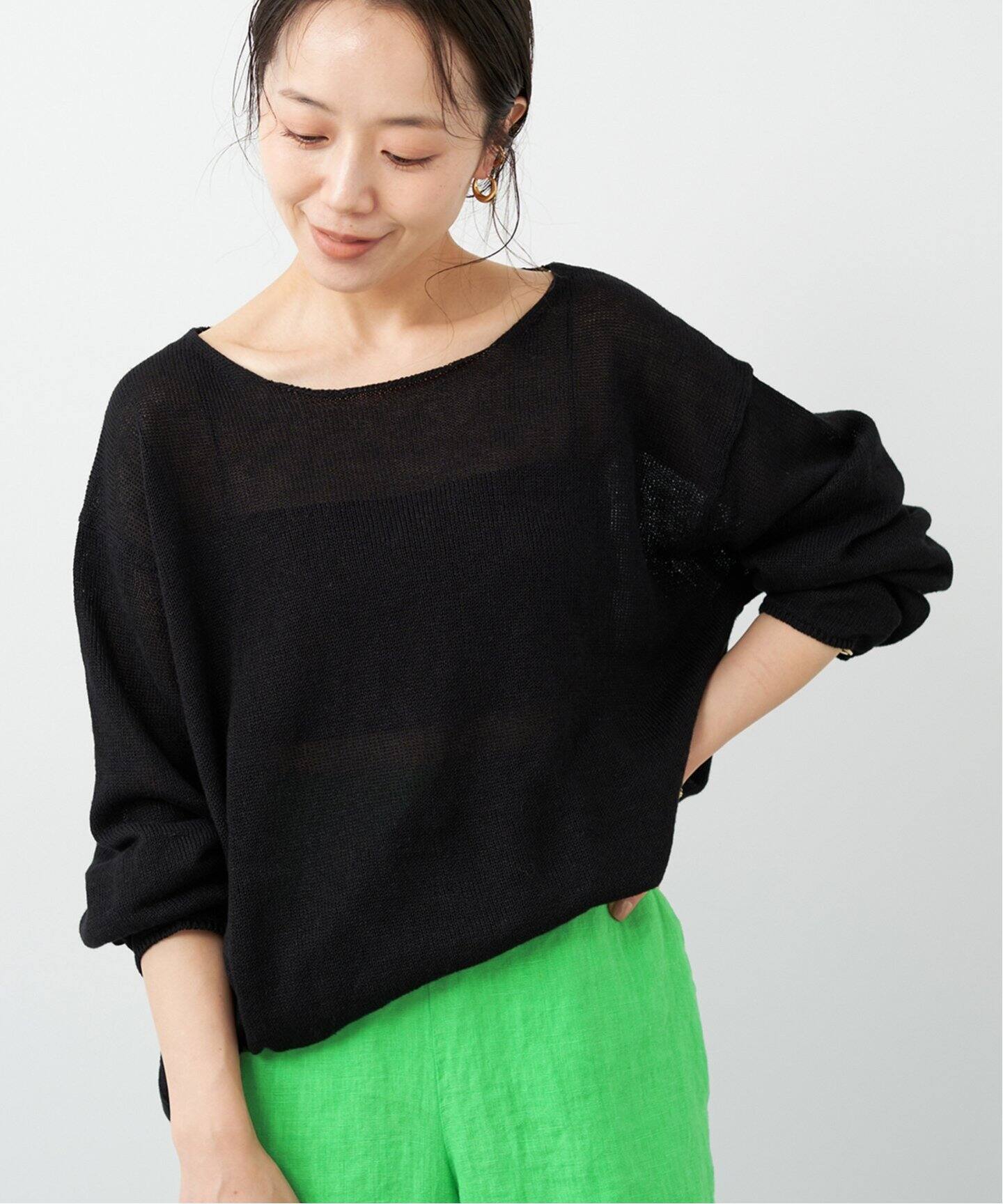 イタリア糸 Li/Co クループルオーバー（ニット／セーター）｜Plage  