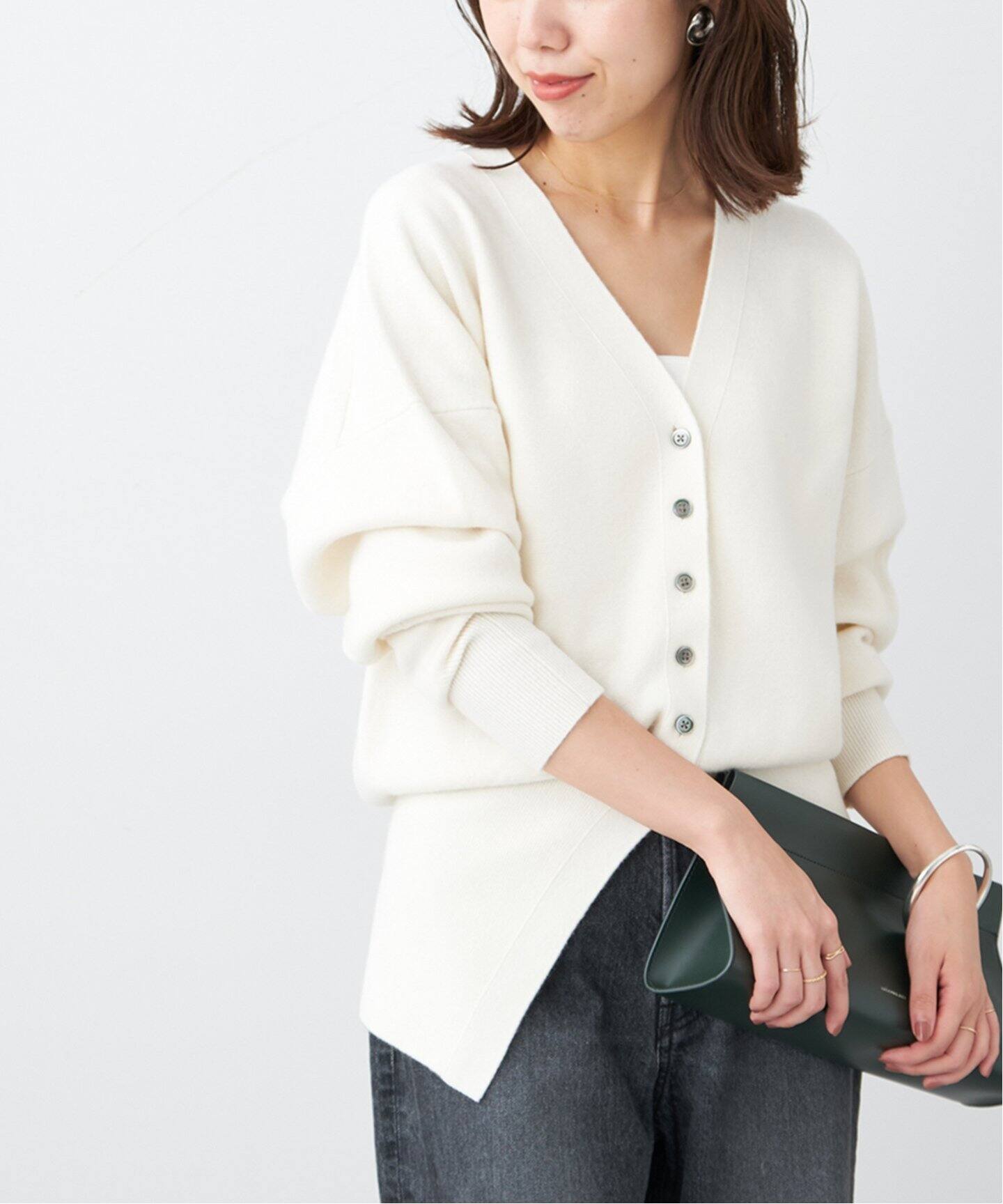 ミラノリブVネックカーディガン（カーディガン）｜Plage（プラージュ  