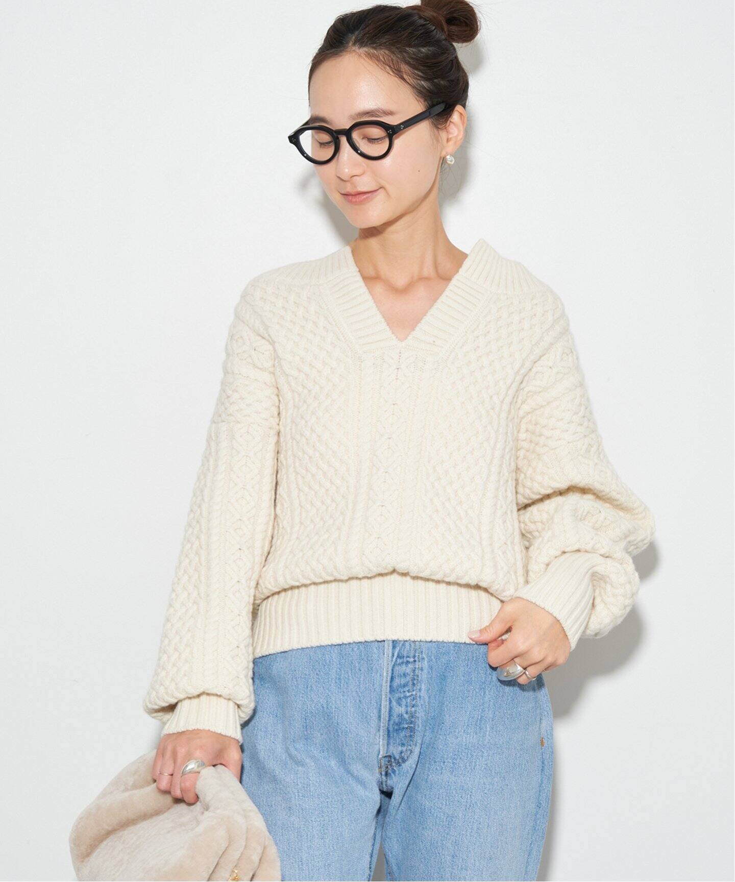 追加》アランショートプルオーバー（ニット／セーター）｜Plage  