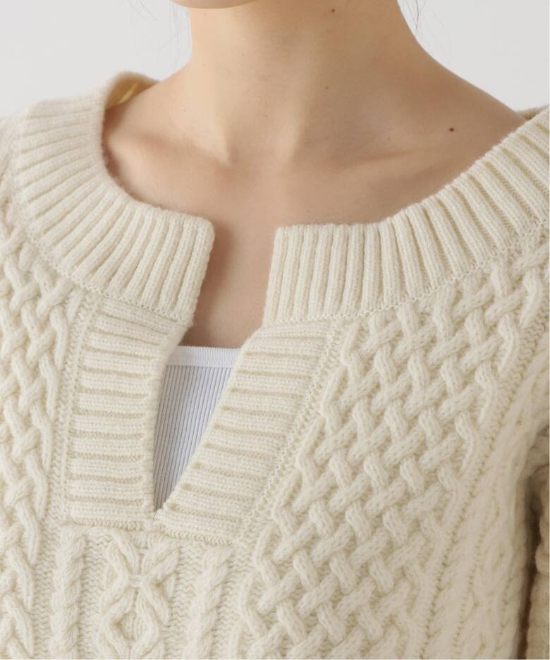 追加》アランショートプルオーバー（ニット／セーター）｜Plage  