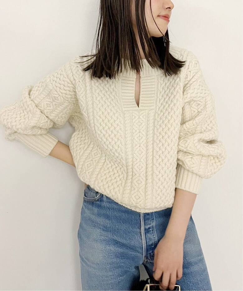 追加》アランショートプルオーバー（ニット／セーター）｜Plage  