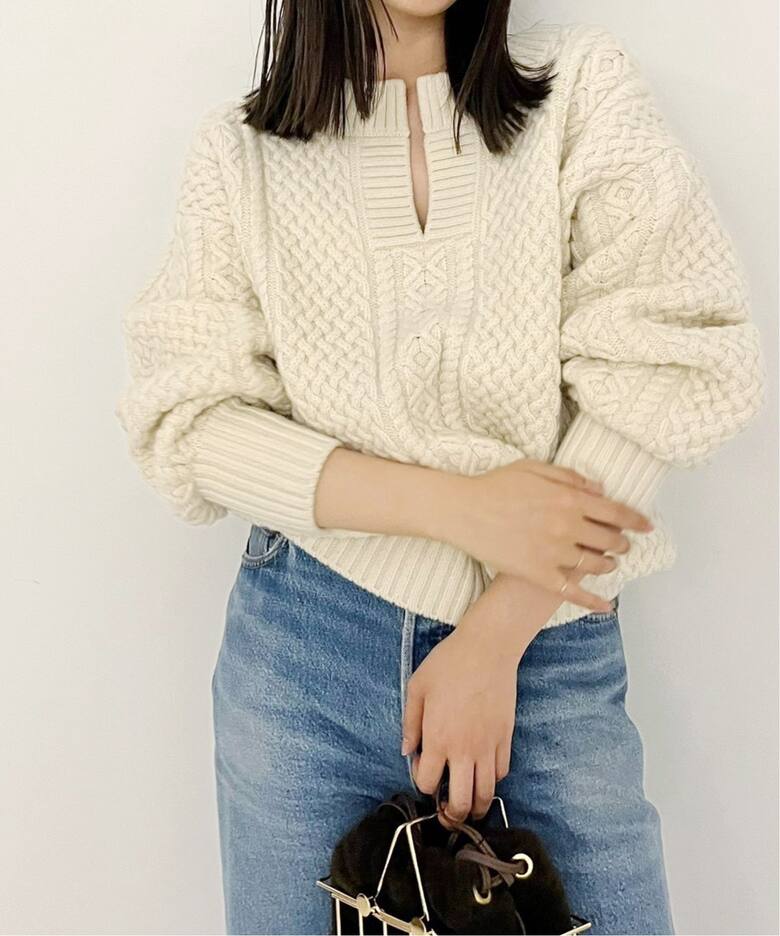 追加》アランショートプルオーバー（ニット／セーター）｜Plage  