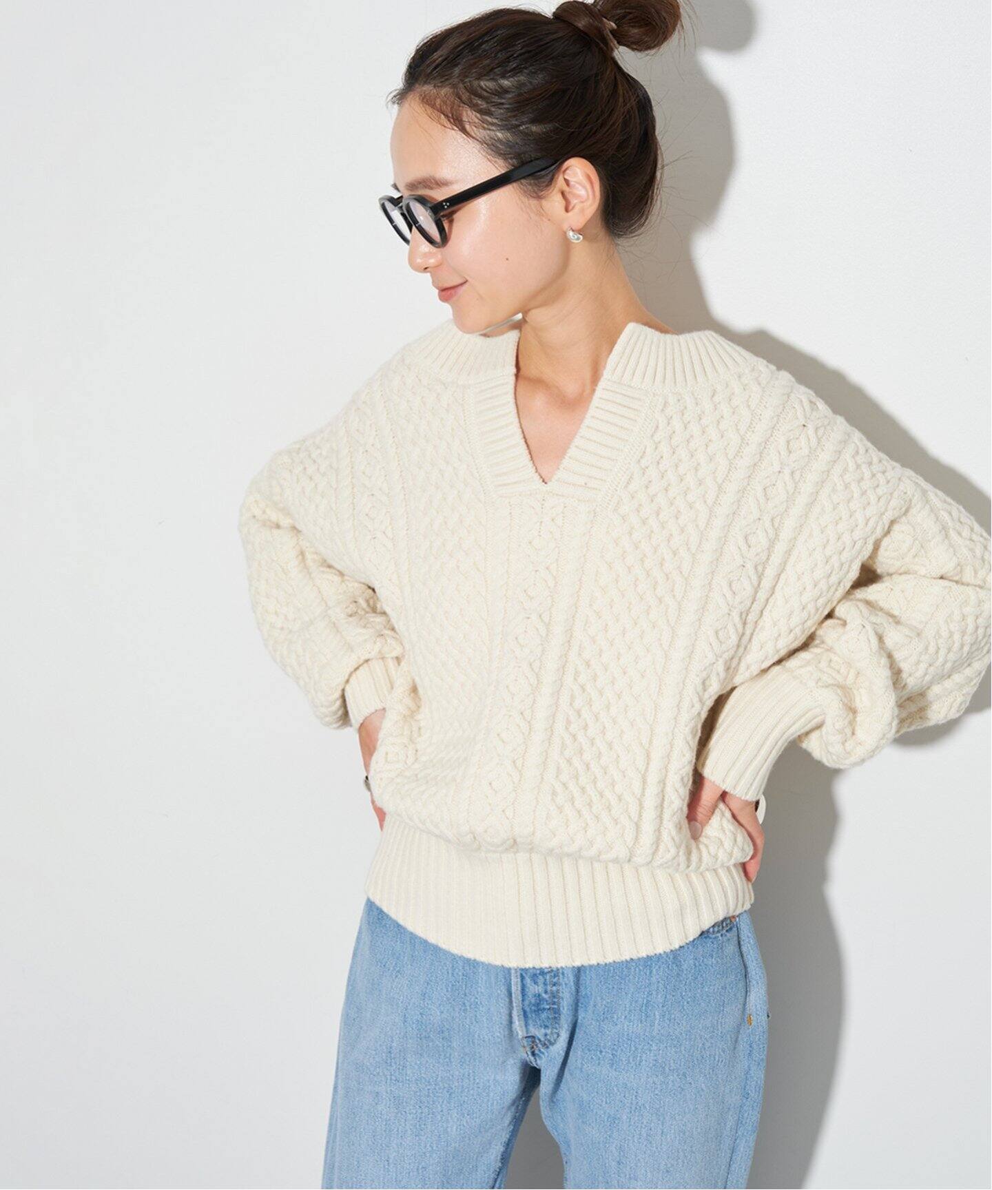 追加》アランショートプルオーバー（ニット／セーター）｜Plage  