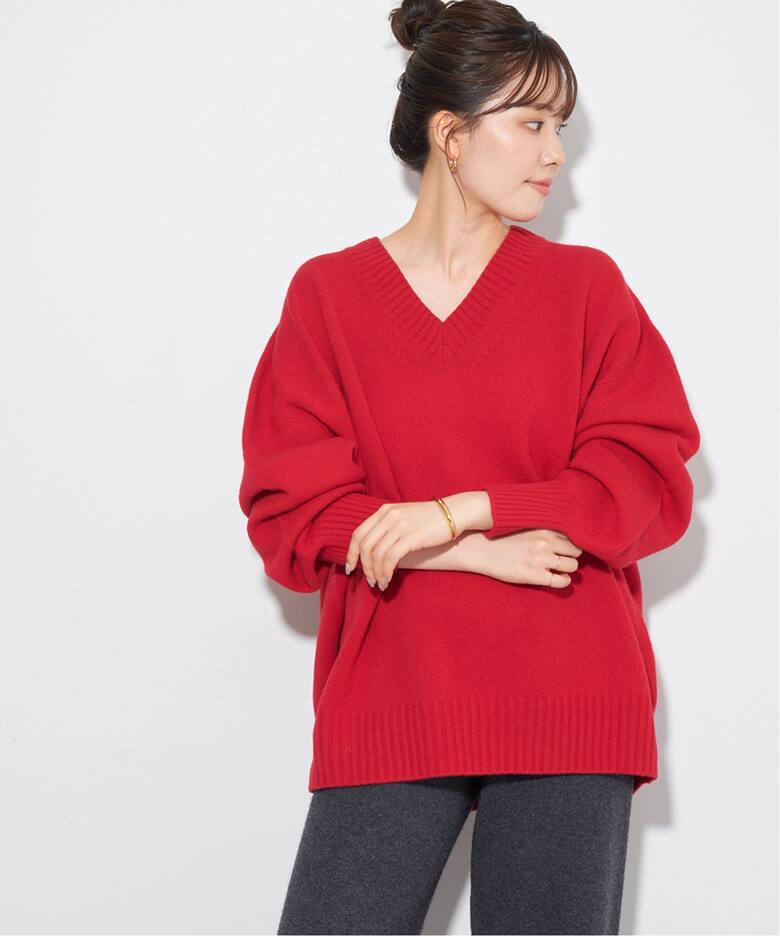 ファインウール Vネックプルオーバー（ニット／セーター）｜Plage  