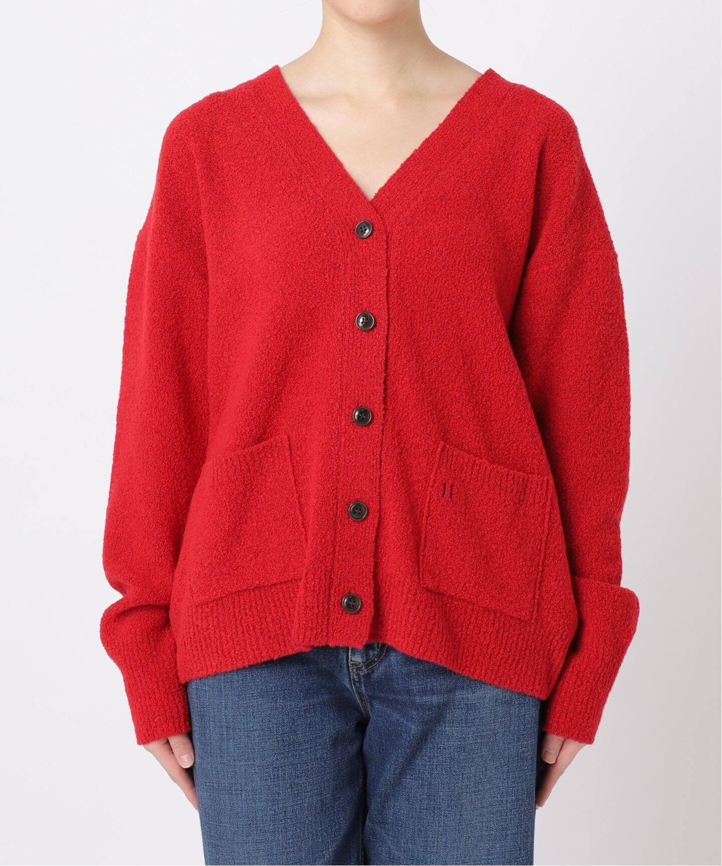 eleven knit (white,beige,red,pink)（カーディガン）｜Plage  