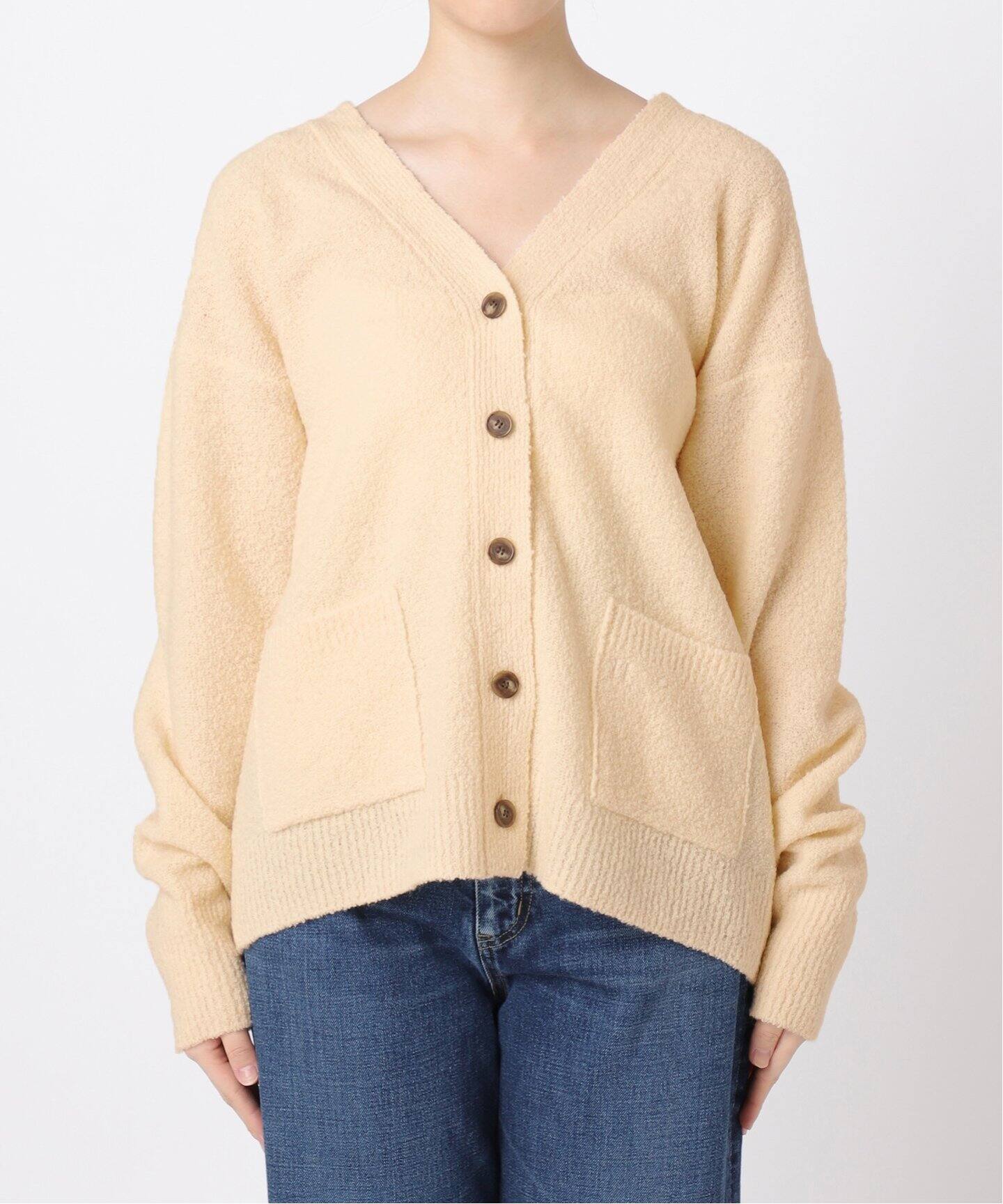 eleven knit (white,beige,red,pink)（カーディガン）｜Plage  