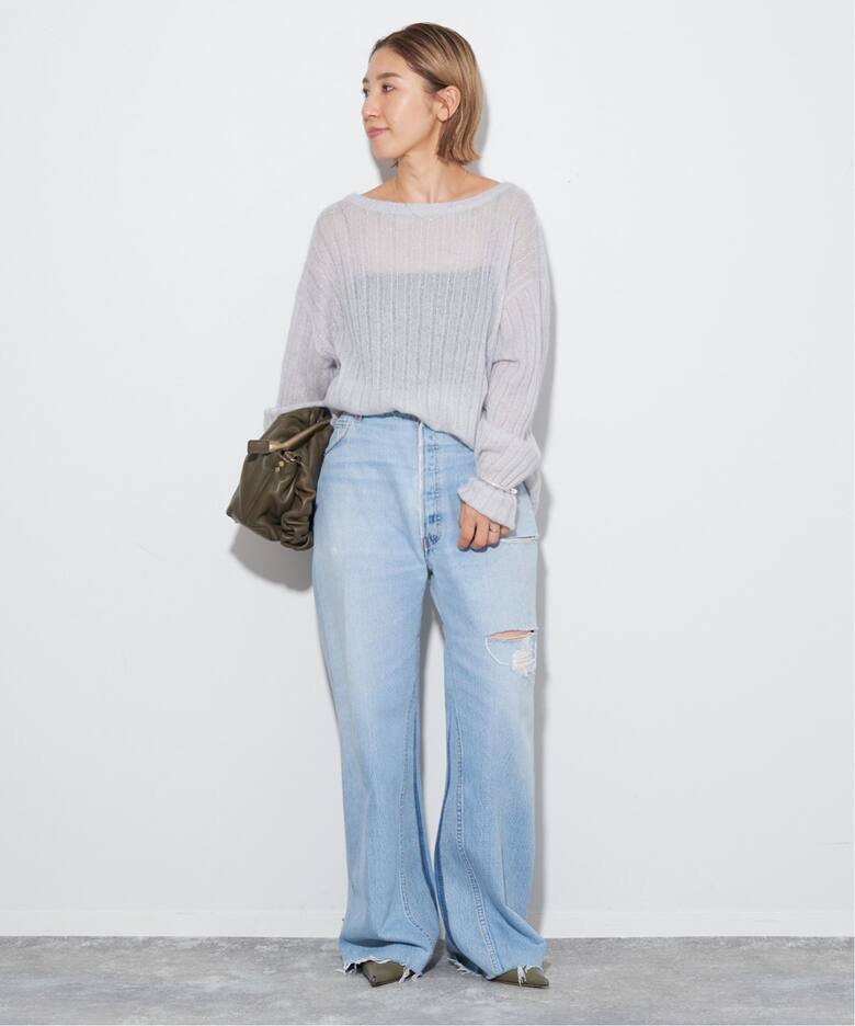 silk/mohair rib プルオーバー（ニット／セーター）｜Plage 