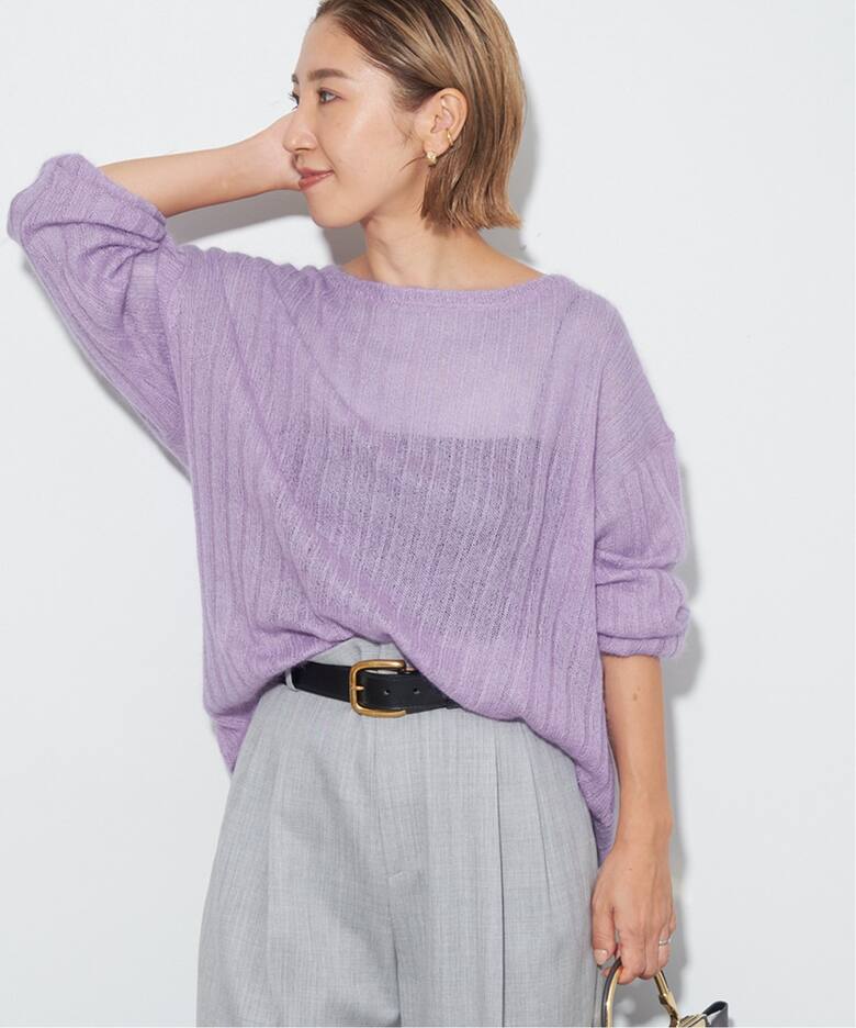 silk/mohair rib プルオーバー（ニット／セーター）｜Plage 