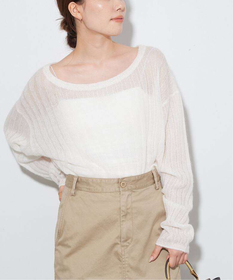 silk/mohair rib プルオーバー（ニット／セーター）｜Plage 