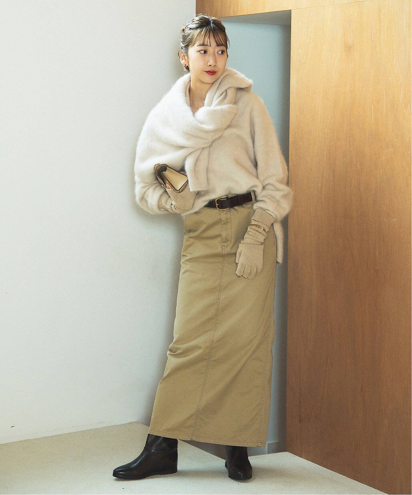 追加》Fur Vスリットプルオーバー（ニット／セーター）｜Plage  