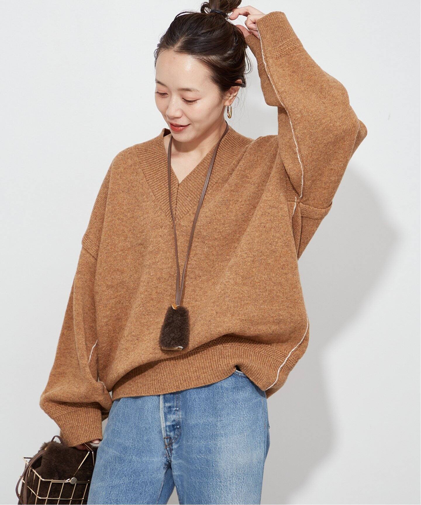 NEPLA./ネプラ】別注 DROP SHOLDER V/N プルオーバー（ニット 