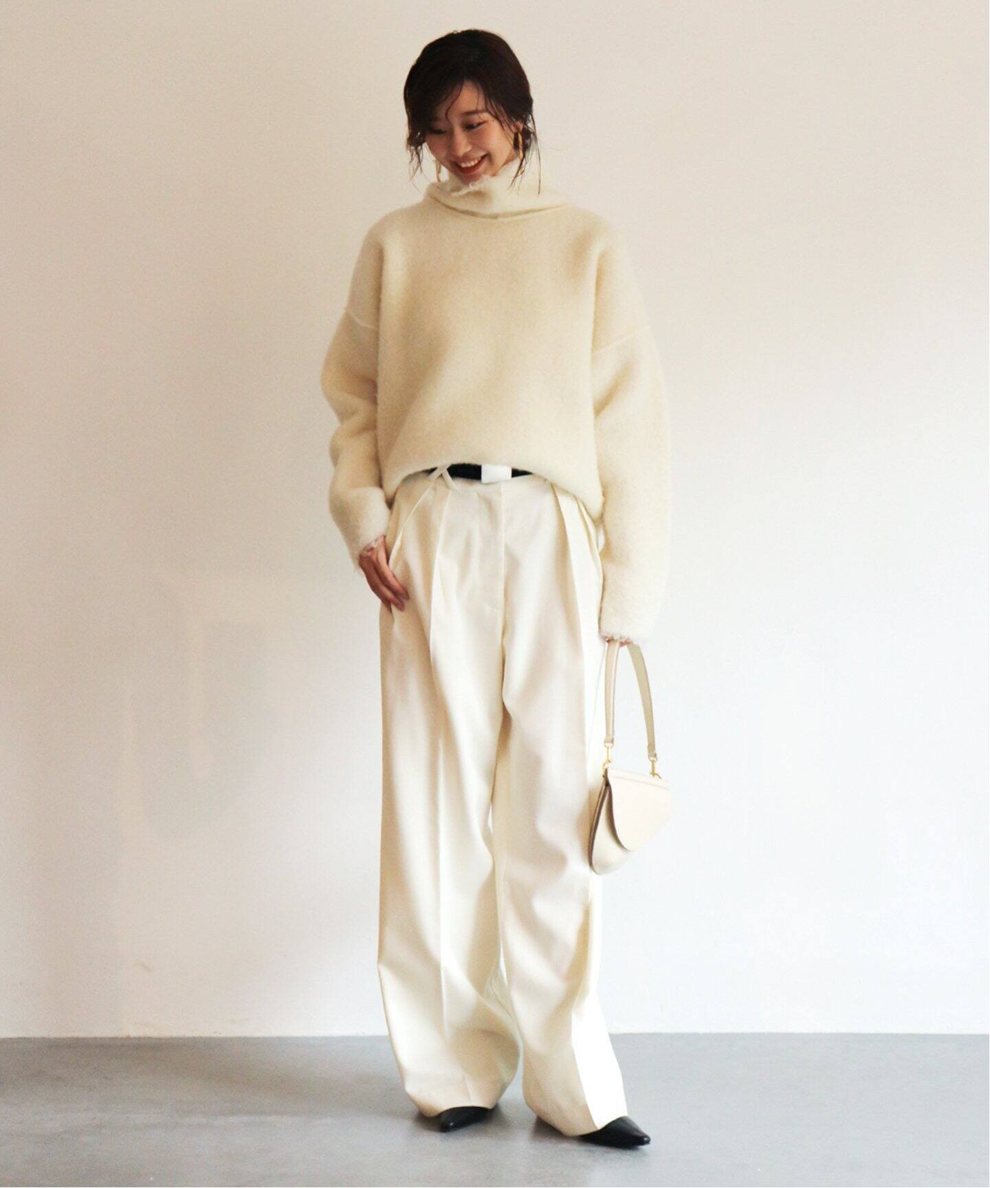 ROHE/ロヘ】FRINGE WL BLEND タートルネックニット（ニット／セーター 