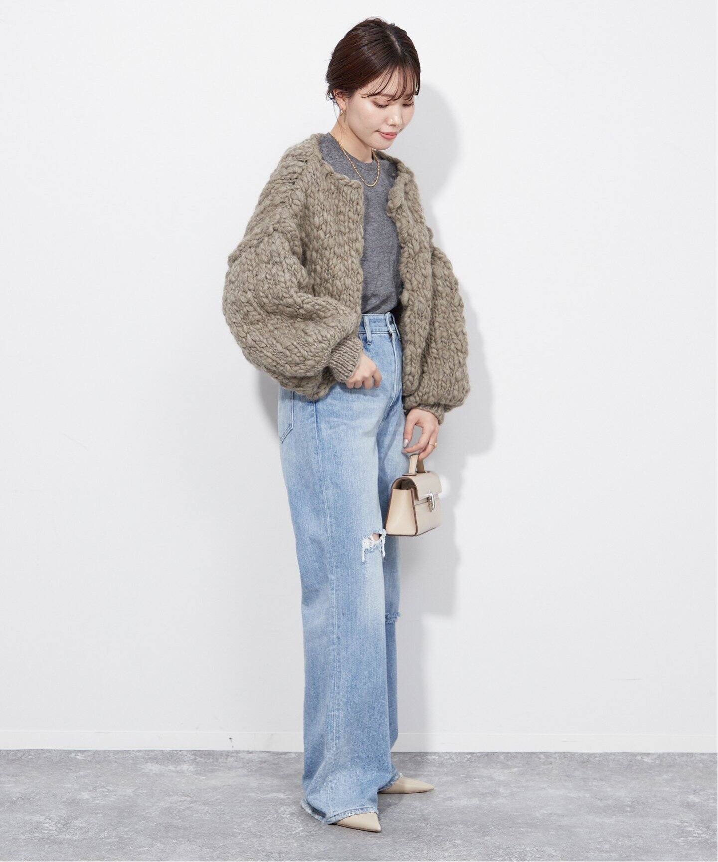 SEEALL/シーオール】HAND BORERO カーディガン（ニット／セーター  