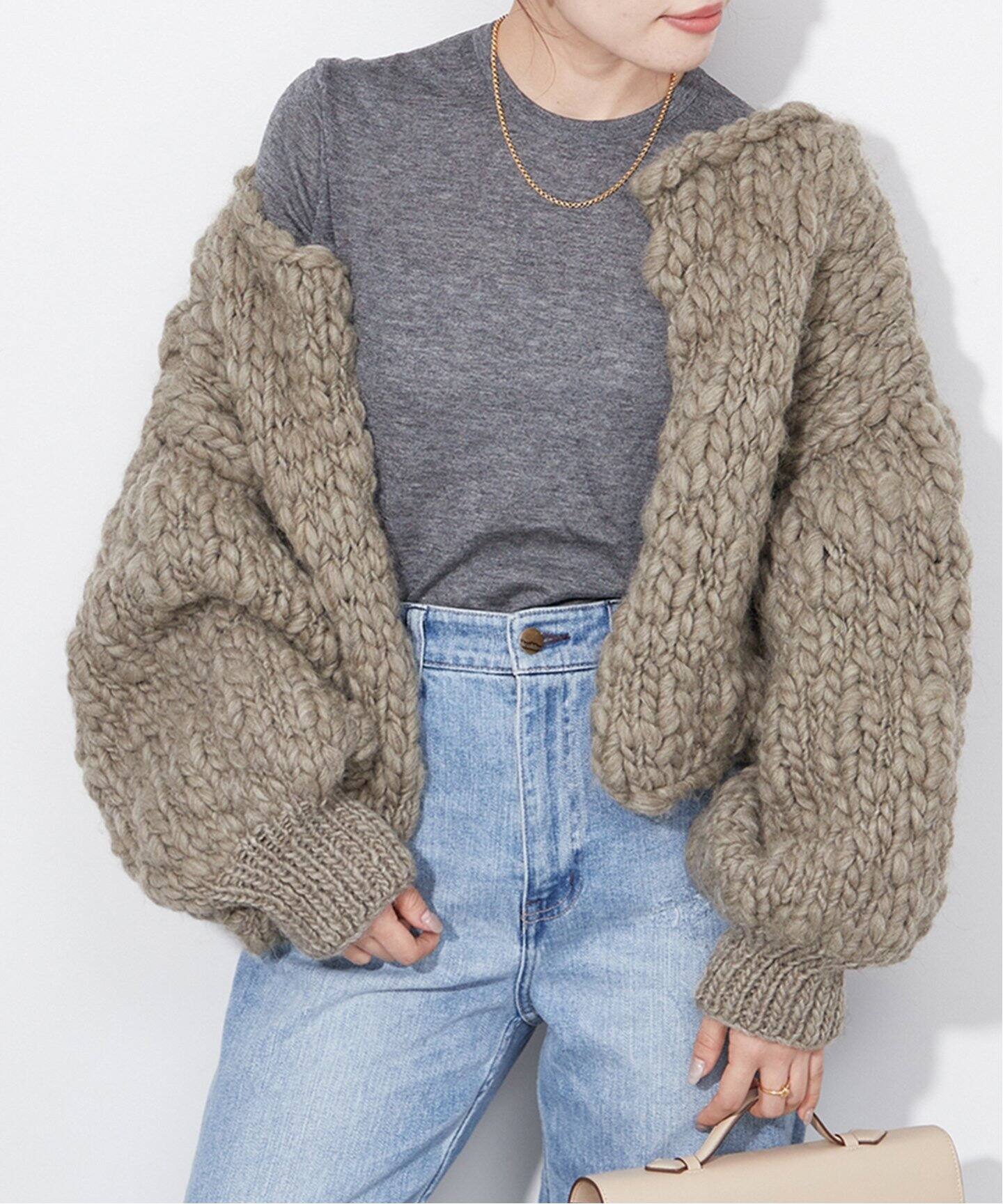 SEEALL/シーオール】HAND BORERO カーディガン（ニット／セーター  