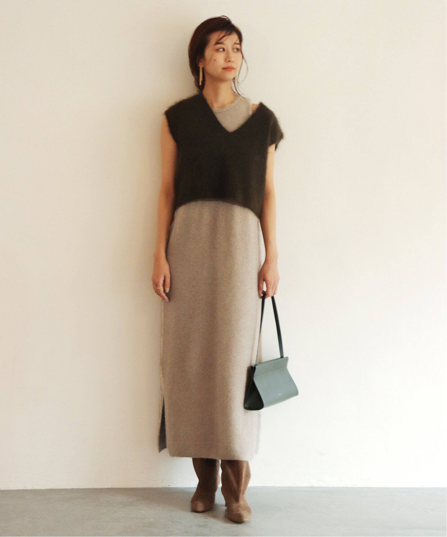 enrica/エンリカ】LONG ベスト（ニットワンピース）｜Plage  