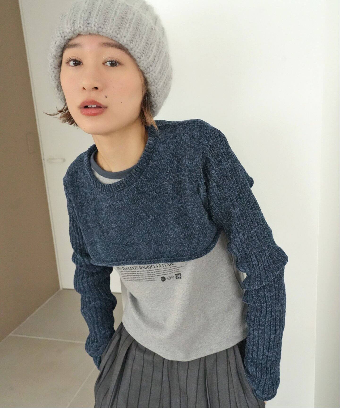 SLOBE citron. メローヤーンショートニット（ニット／セーター 