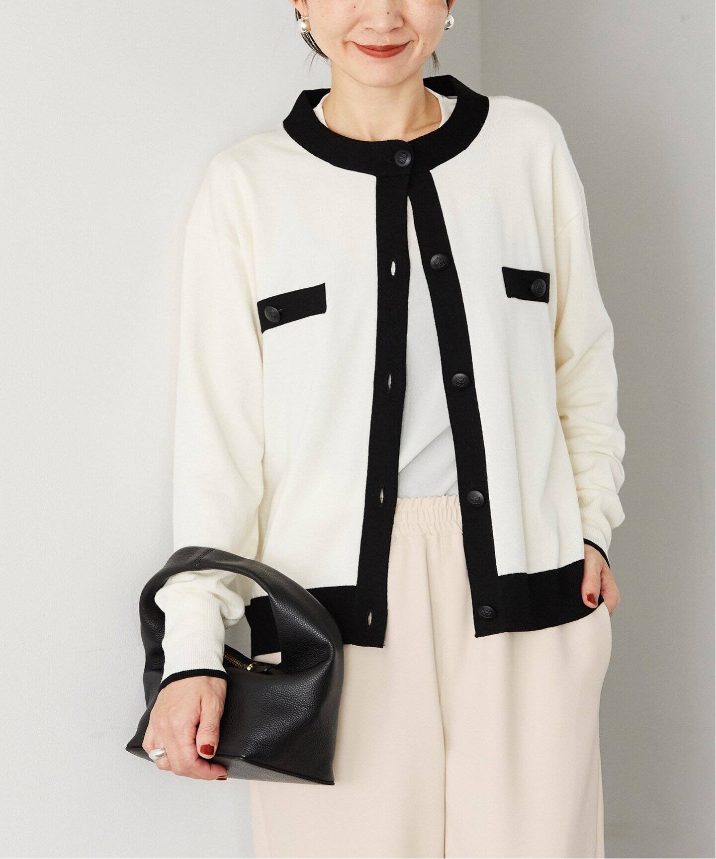 woolトリミングニットカーディガン（カーディガン）｜VERMEIL par iena  