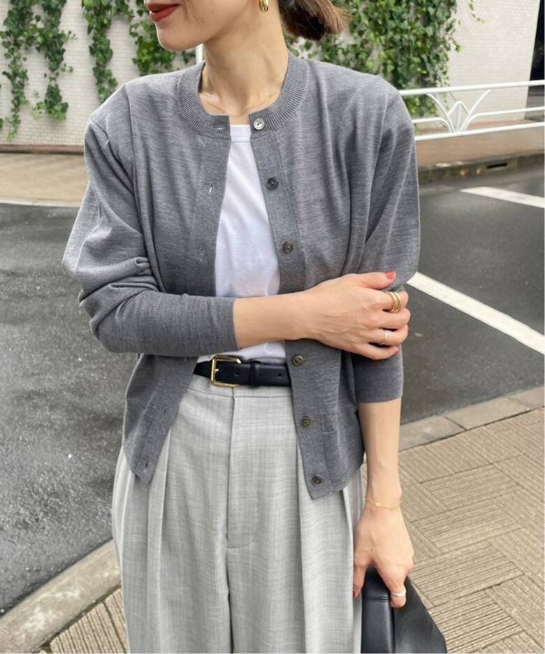 glowウールハイゲージニットカーディガン（カーディガン）｜VERMEIL  