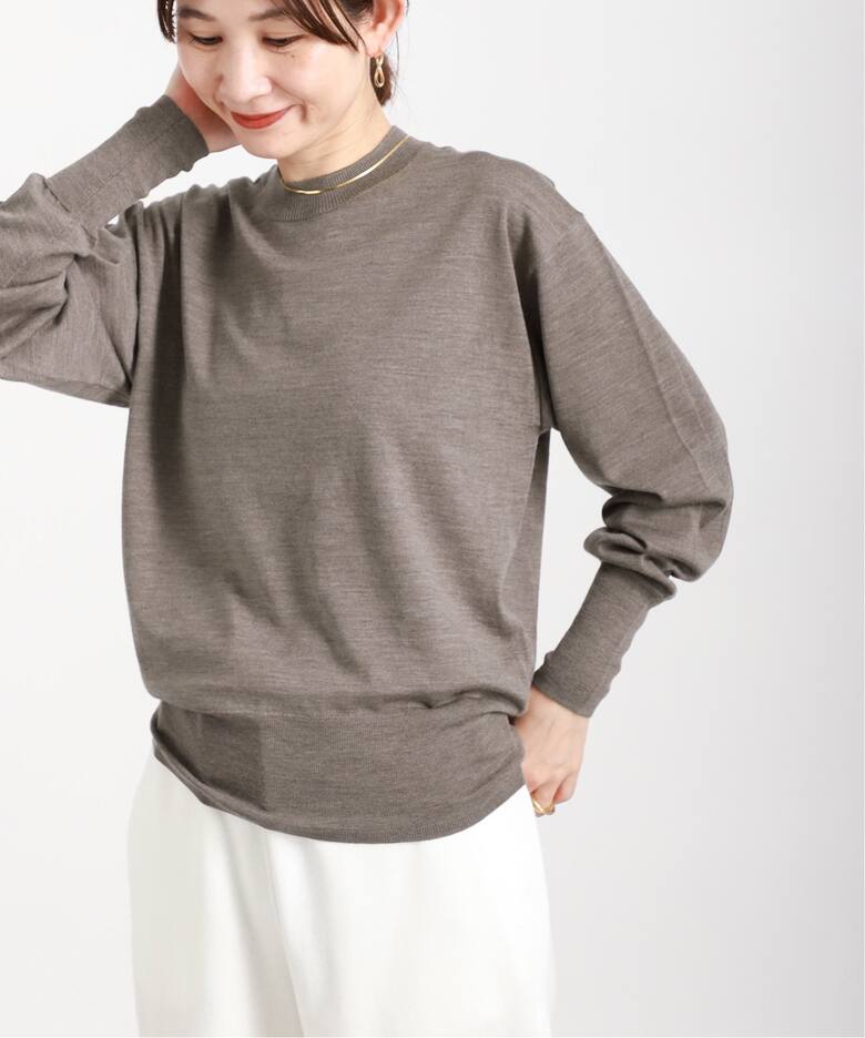 glowウールハイゲージベーシックプルオーバー（ニット／セーター  