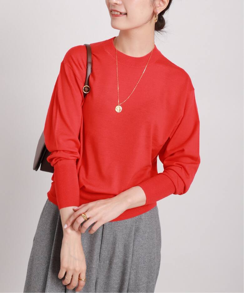 glowウールハイゲージベーシックプルオーバー（ニット／セーター  