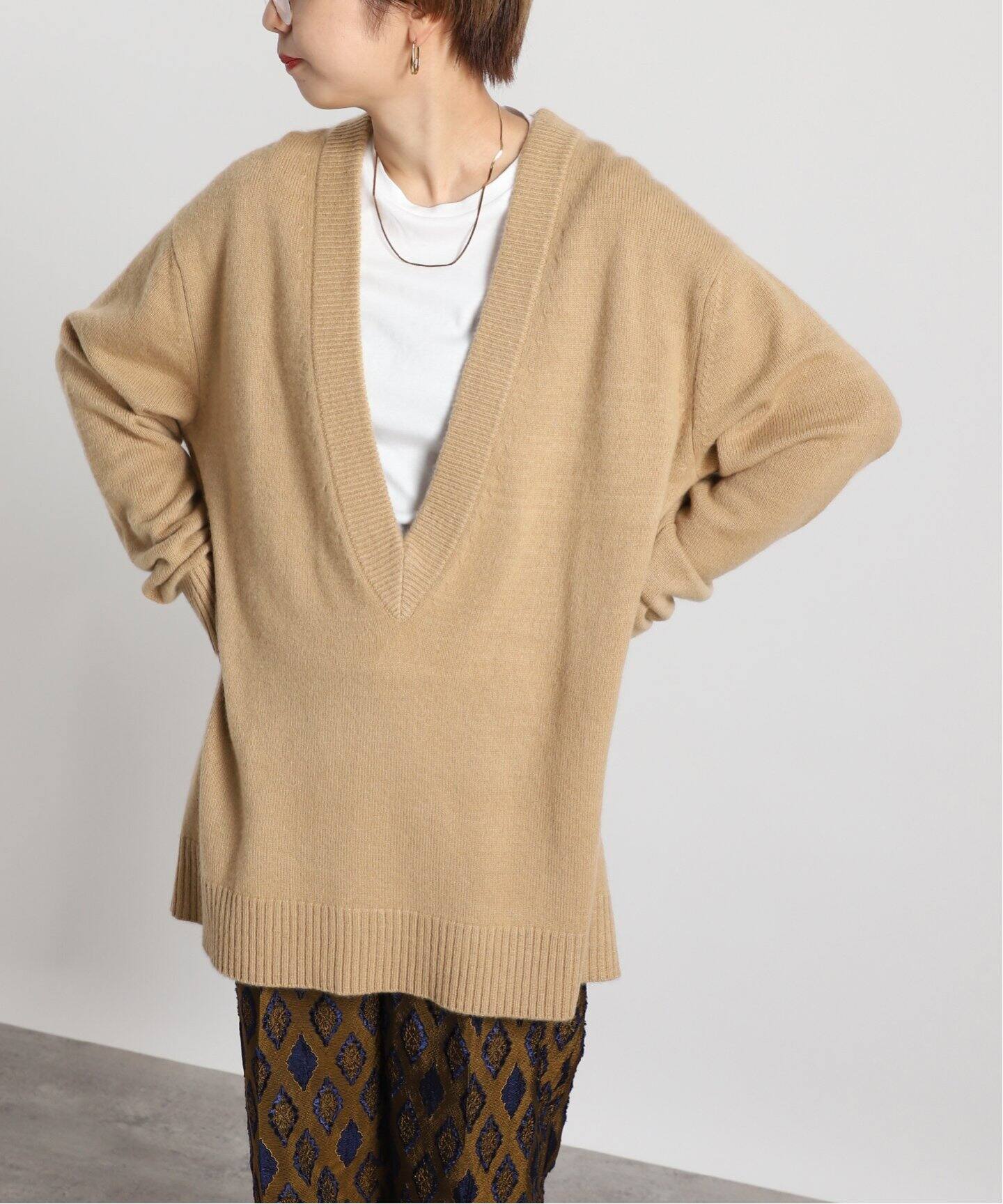 INSCRIRE/アンスクリア】Deep Vネックニット（ニット／セーター  