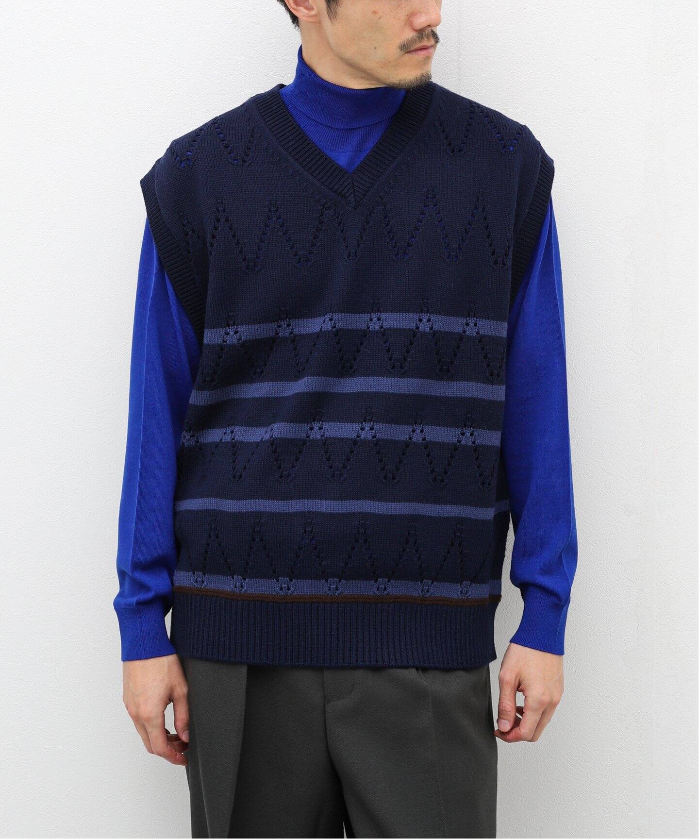 LA BOUCLE / ラブ―クル】Scandinavia Pottery KNIT VEST（ベスト 