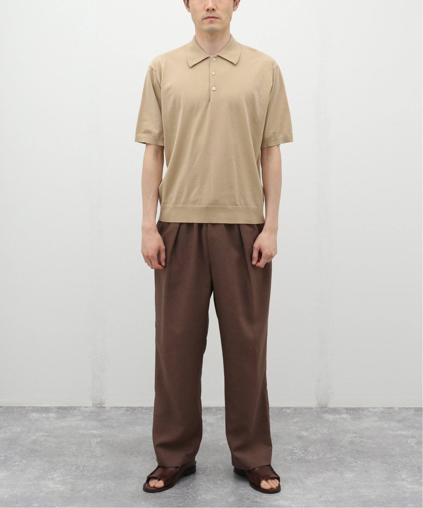 AURALEE / オーラリー】SUPER HIGH GAUGE COTTON KNIT POLO SHIRT  