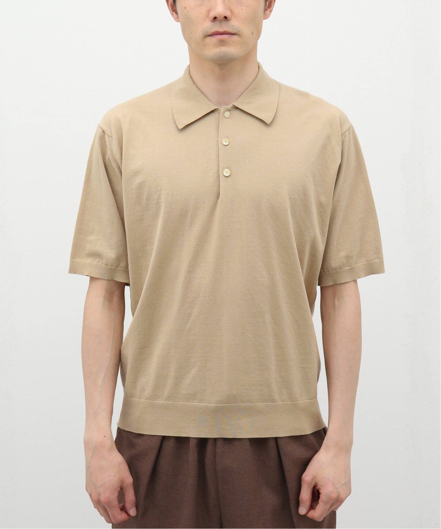 AURALEE / オーラリー】SUPER HIGH GAUGE COTTON KNIT POLO SHIRT 