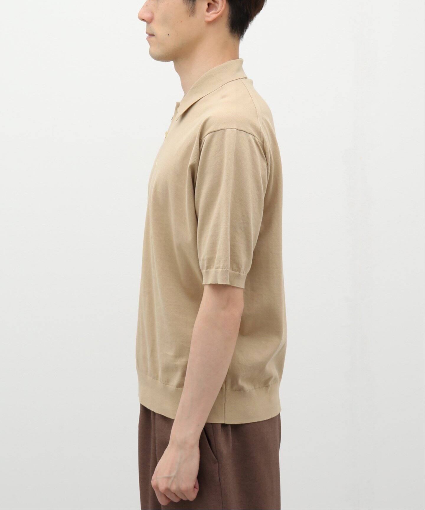 AURALEE / オーラリー】SUPER HIGH GAUGE COTTON KNIT POLO SHIRT 
