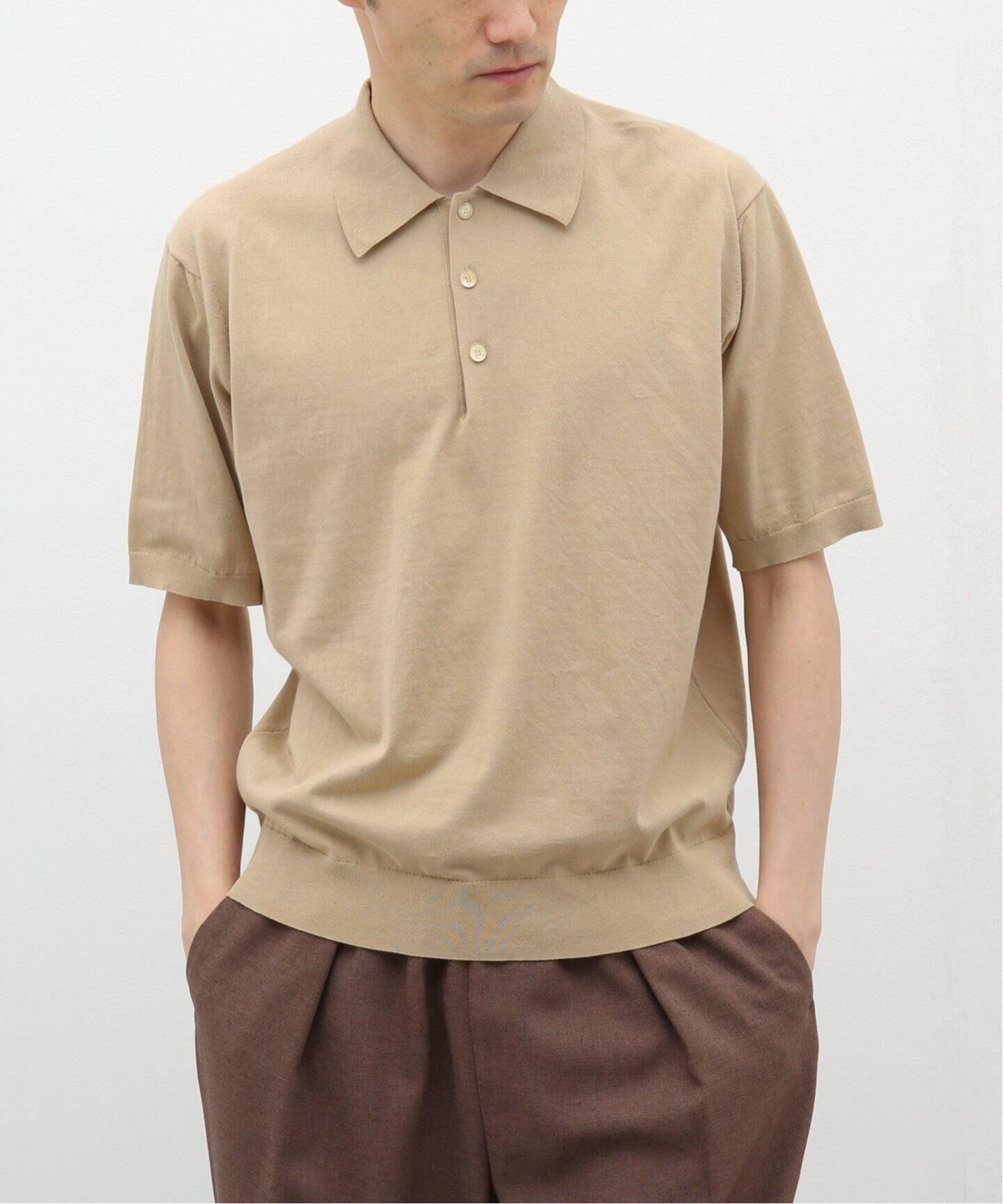 AURALEE / オーラリー】SUPER HIGH GAUGE COTTON KNIT POLO SHIRT  