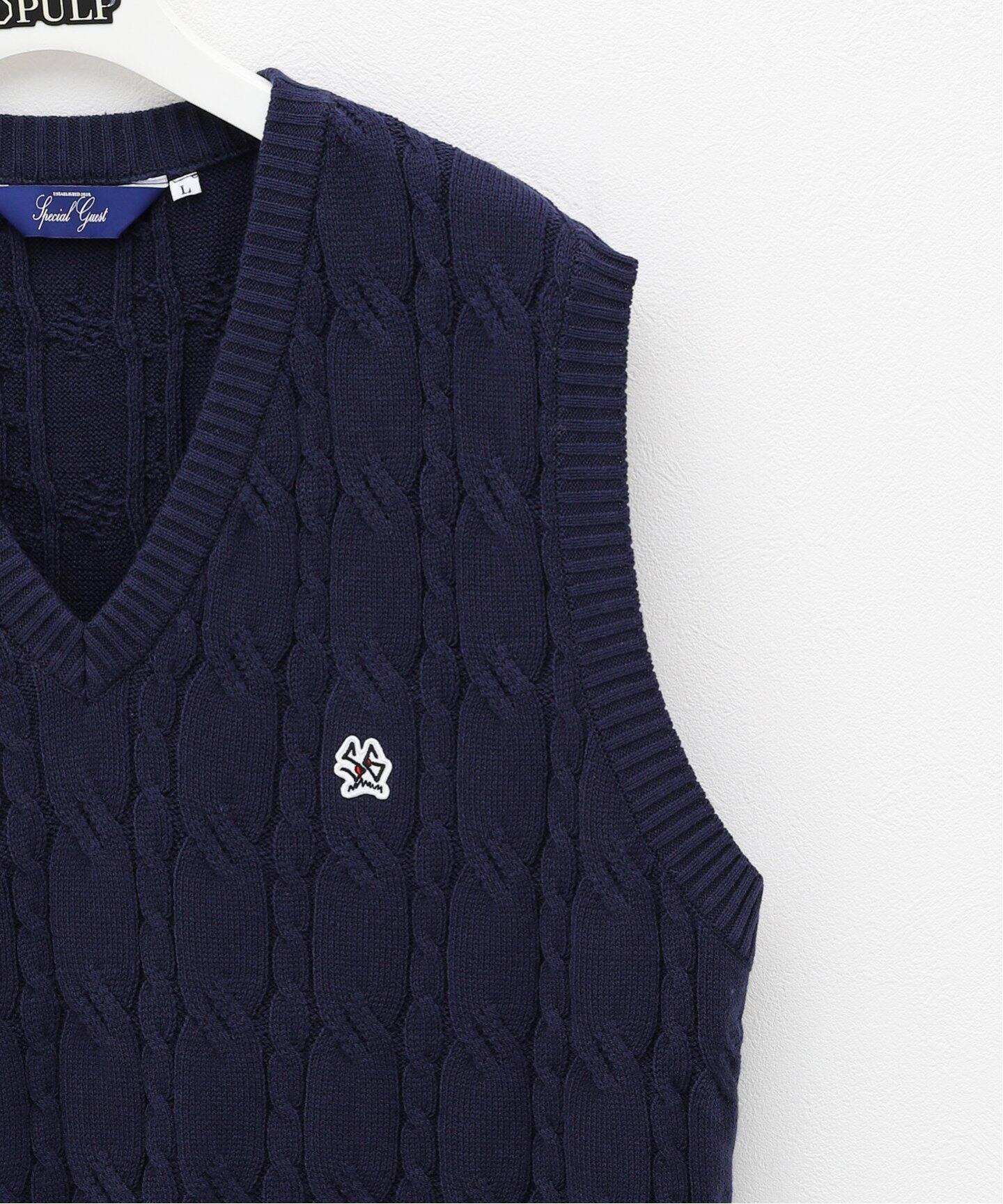 SPECIAL GUEST / スペシャルゲスト】SG CABLE KNIT VEST（ベスト 