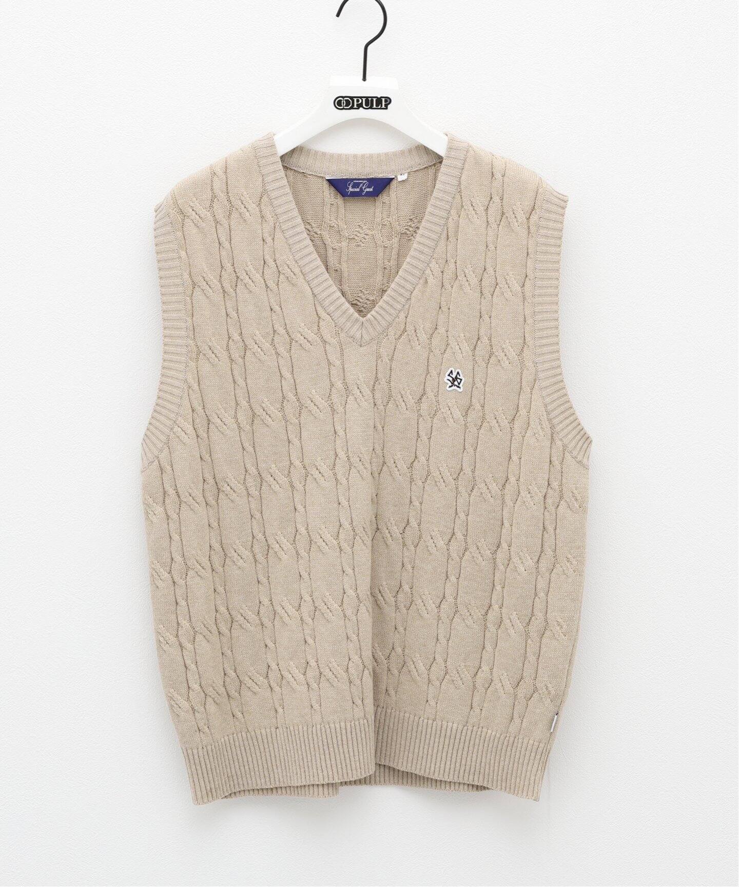 SPECIAL GUEST / スペシャルゲスト】SG CABLE KNIT VEST（ベスト 