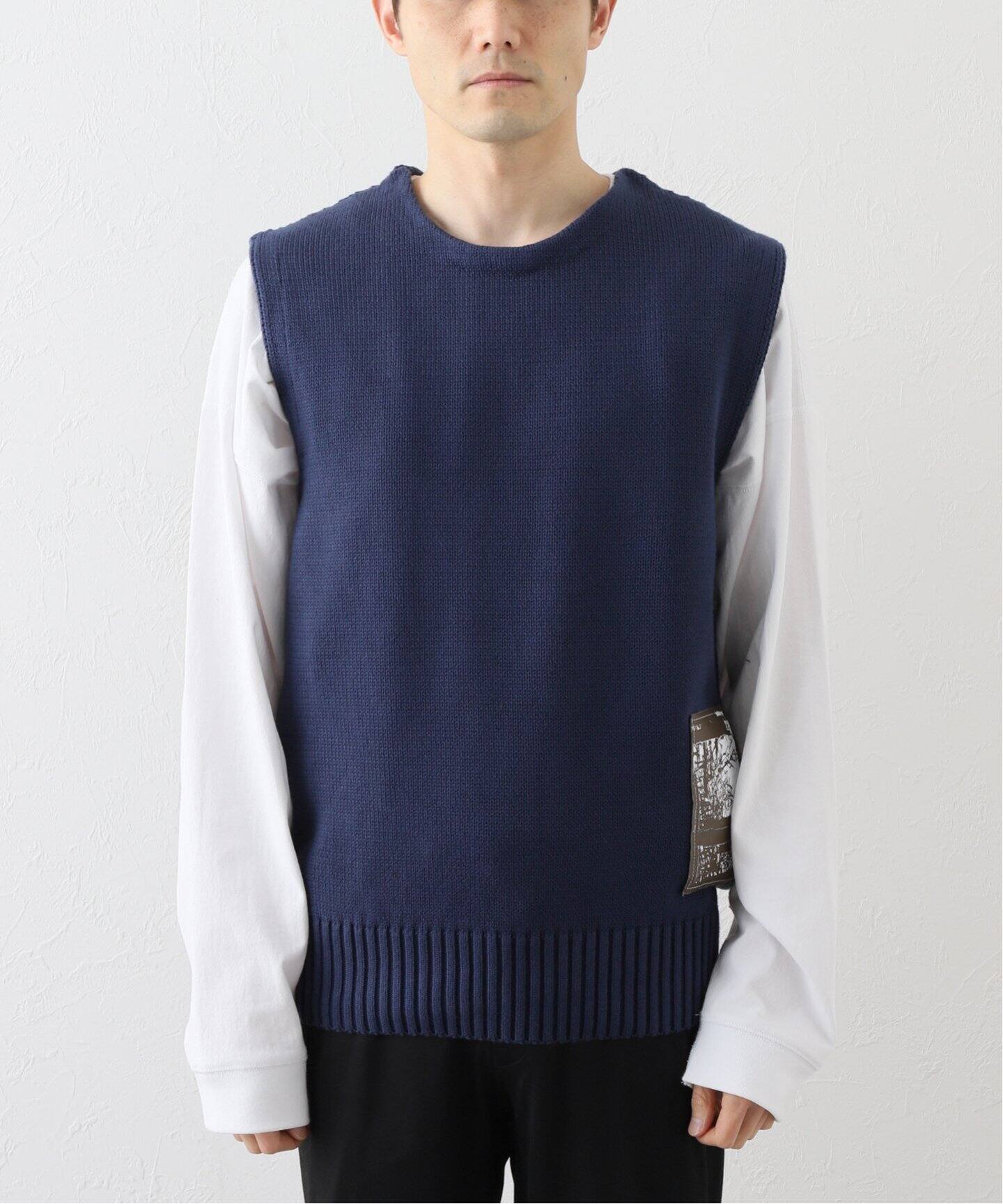 GR10K / ジーアールテンケー】COTTON KNIT VEST（ベスト）｜PULP 