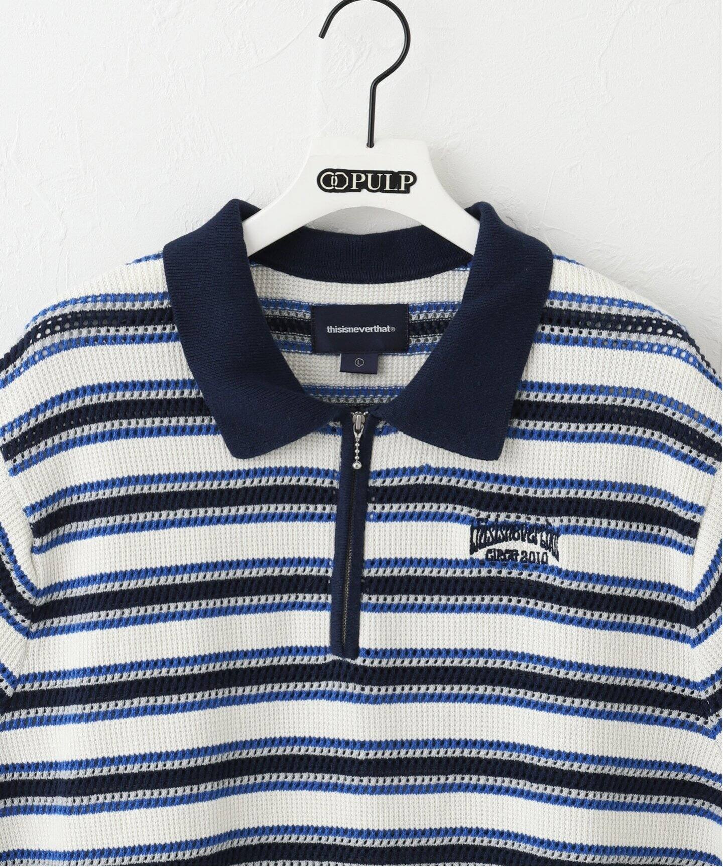 thisisneverthat / ディスイズネバーザット】STRIPE S/S ニットポロ 
