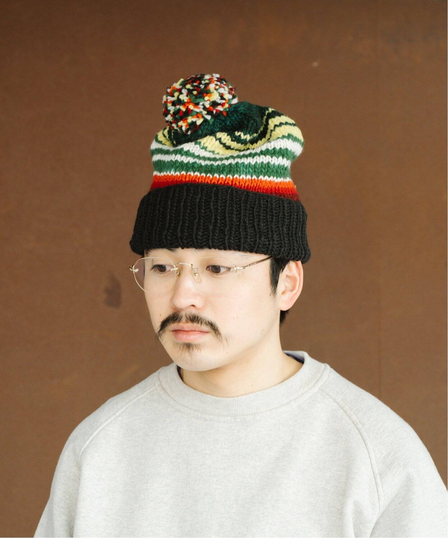 CHAMULA / チャムラ】Double Cuff Cap Multi Serape（ニットキャップ 