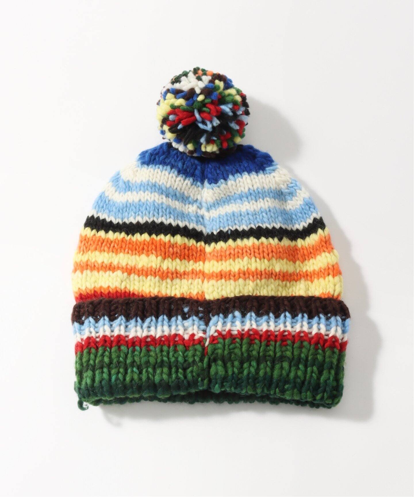 CHAMULA / チャムラ】Double Cuff Cap Serape（ニットキャップ 
