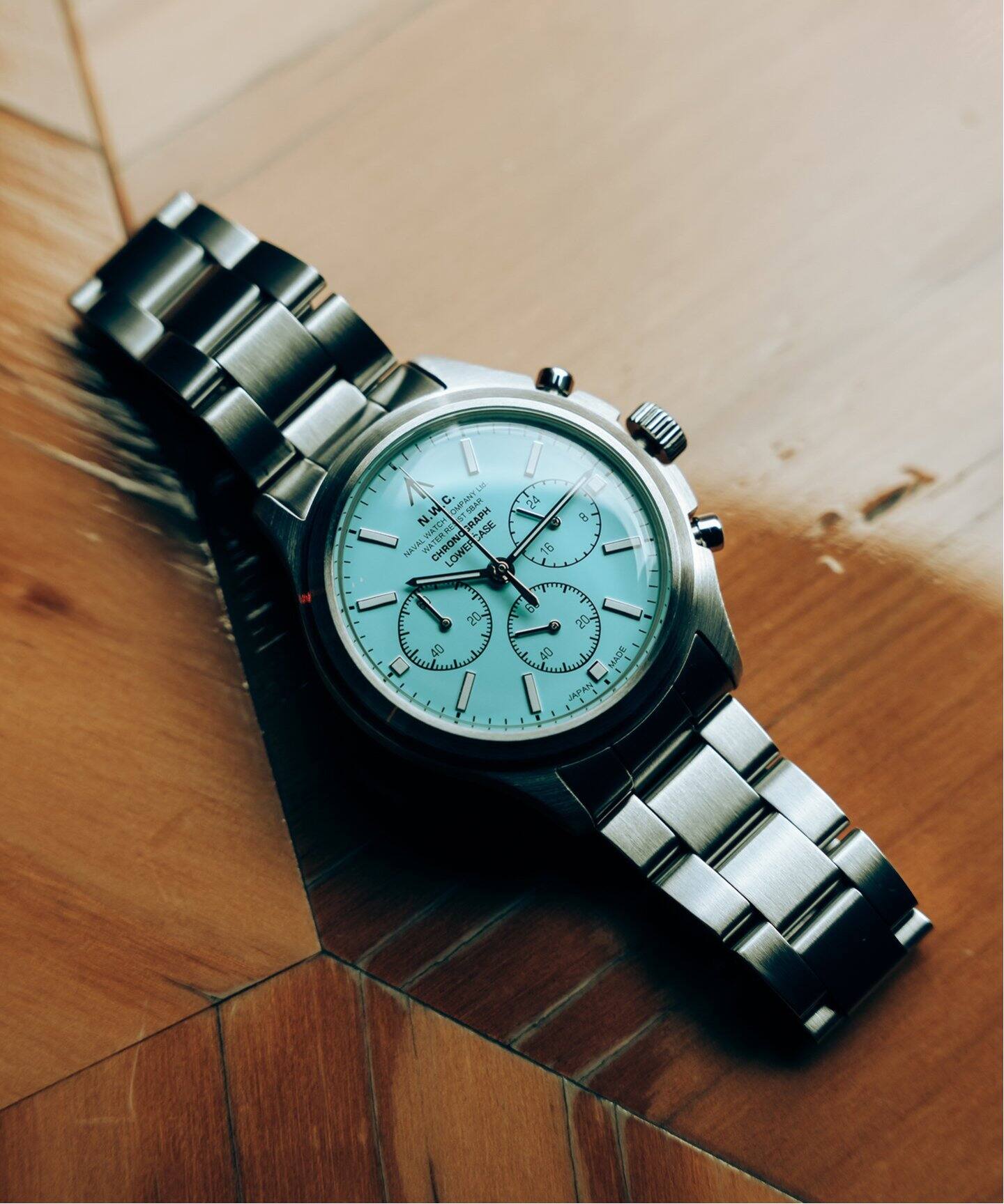 NAVAL WATCH Produced by LOWERCASE】別注 クロノグラフ ターコイズ 