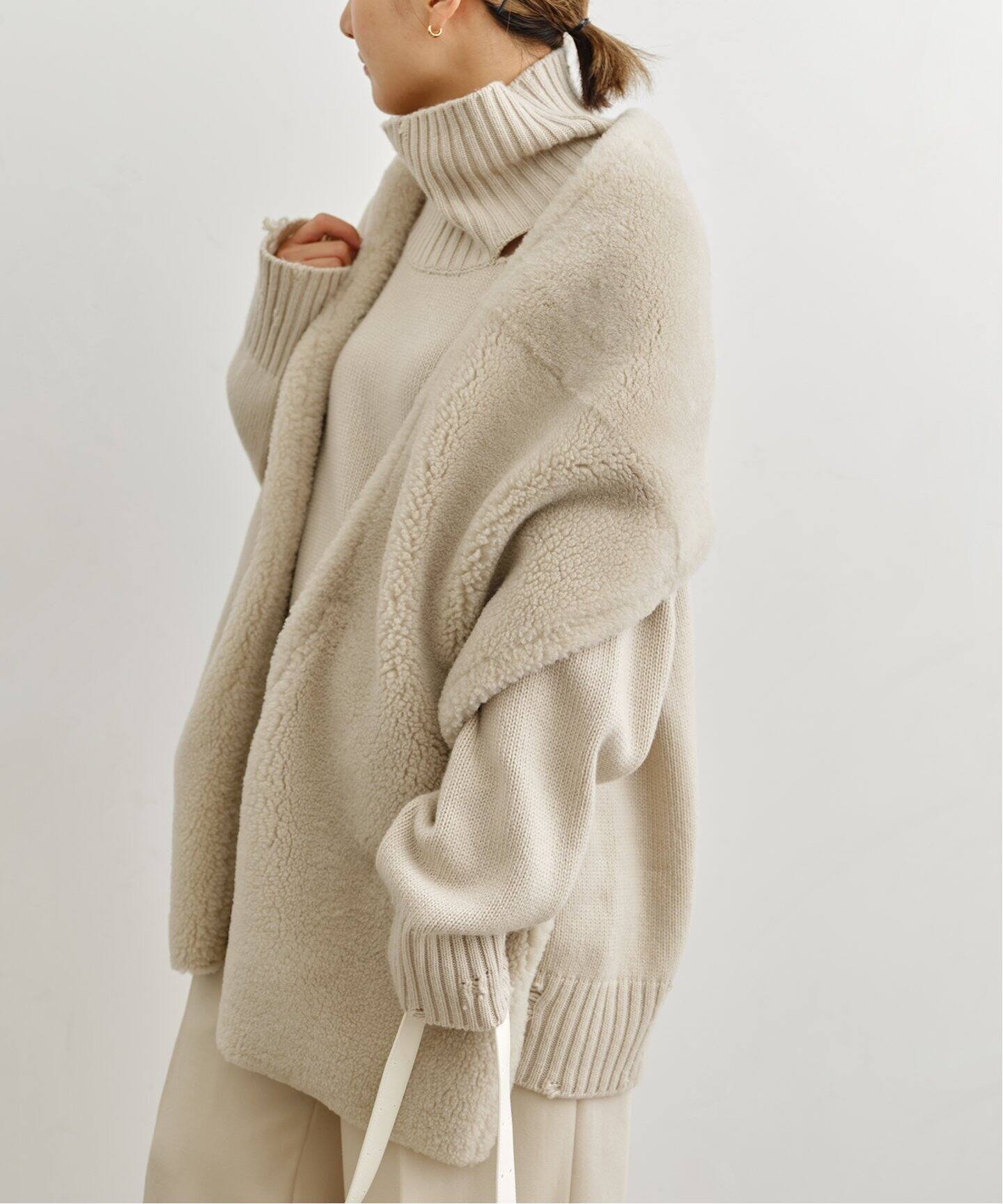 GUSHLOW＆COLE/ガシュロウアンドコール】 SHEARLING GILET SCARF 
