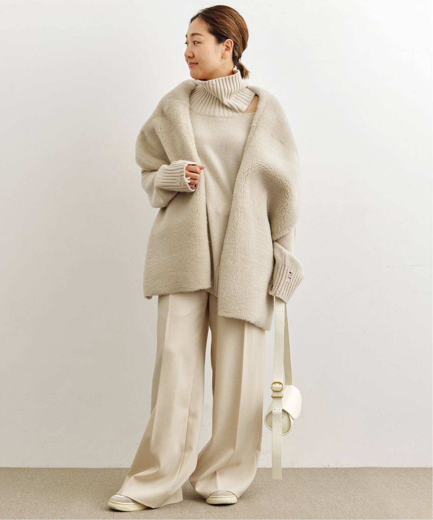 GUSHLOW＆COLE/ガシュロウアンドコール】 SHEARLING GILET SCARF 