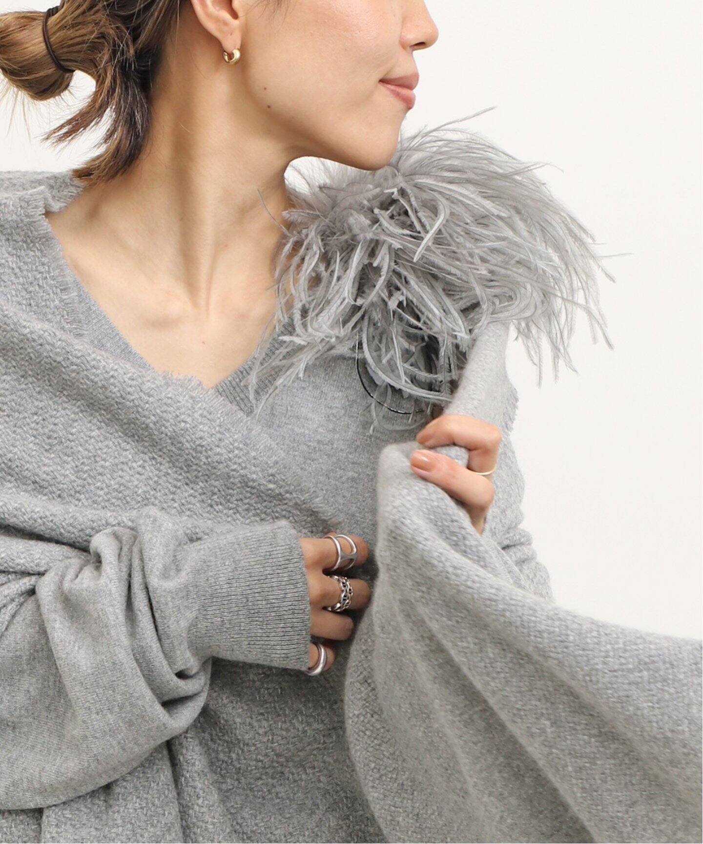 INDRESS/インドレス】 Ostrich feacher broach（その他ファッション  